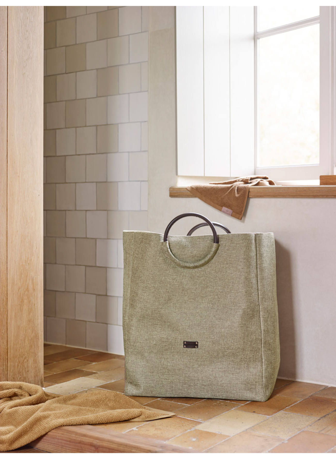 Sac à linge Jada avec anses AQUANOVA Beige