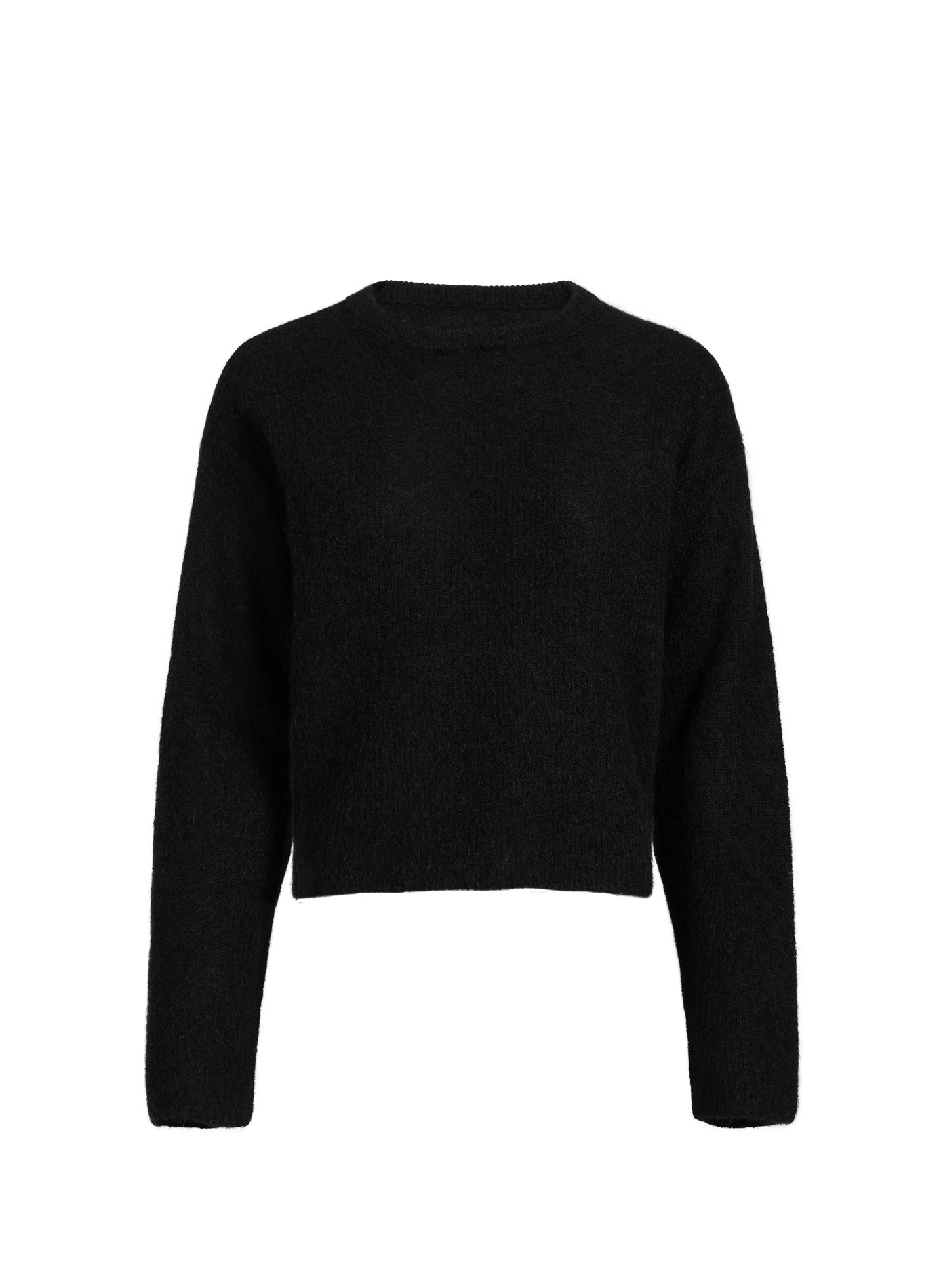 Rundhalsausschnitt-Pullover aus Alpaka-Mischgewebe SAISON 1865 Schwarz