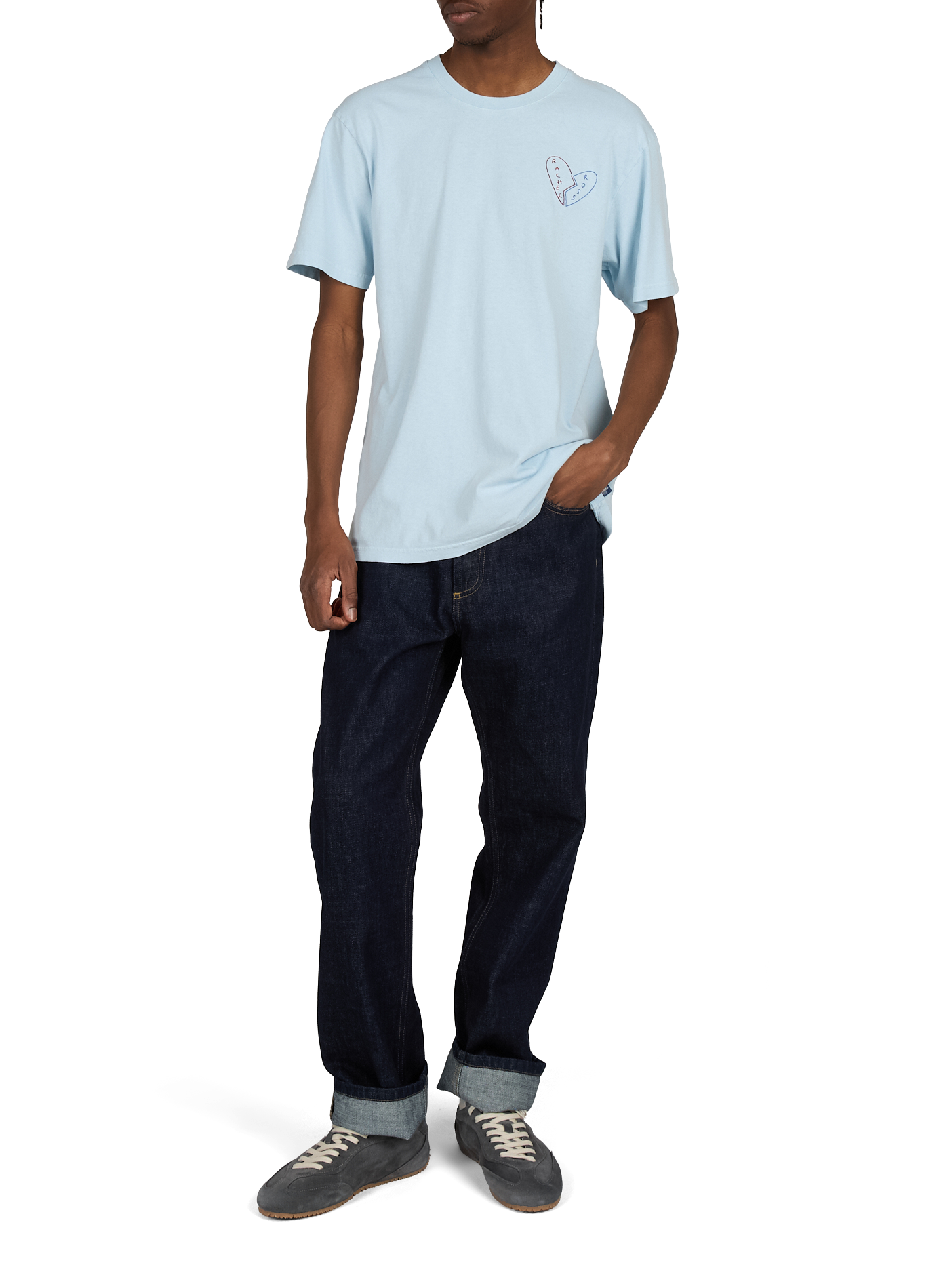 Straight cotton t-shirt MAISON LABICHE Blue