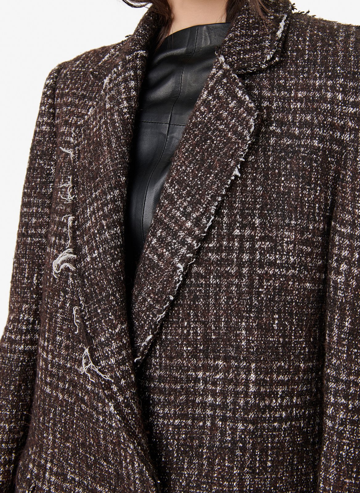 Manteau droit long imprimé iglia IRO Marron