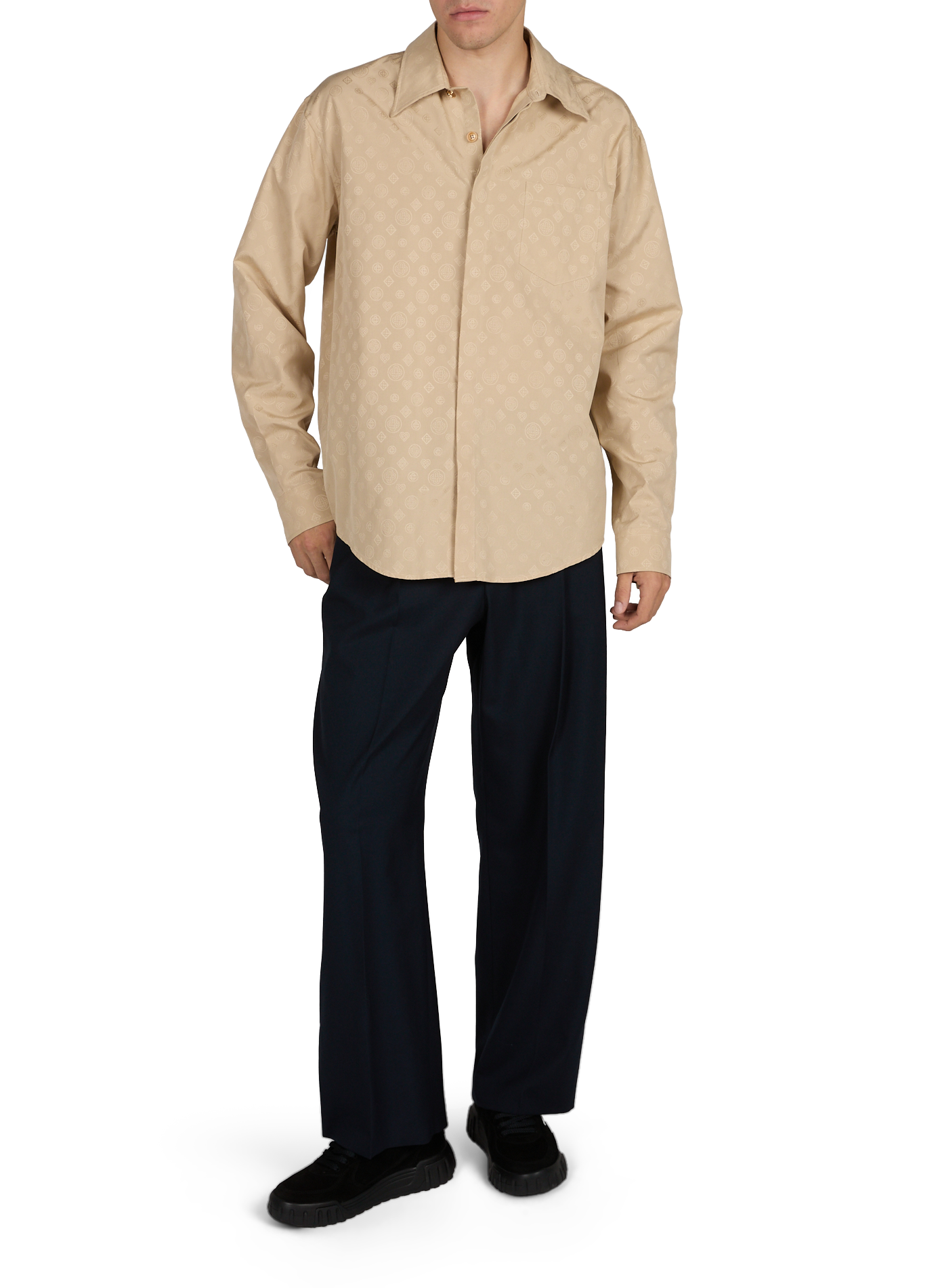 Jacquard straight shirt CASABLANCA PARIS Brown