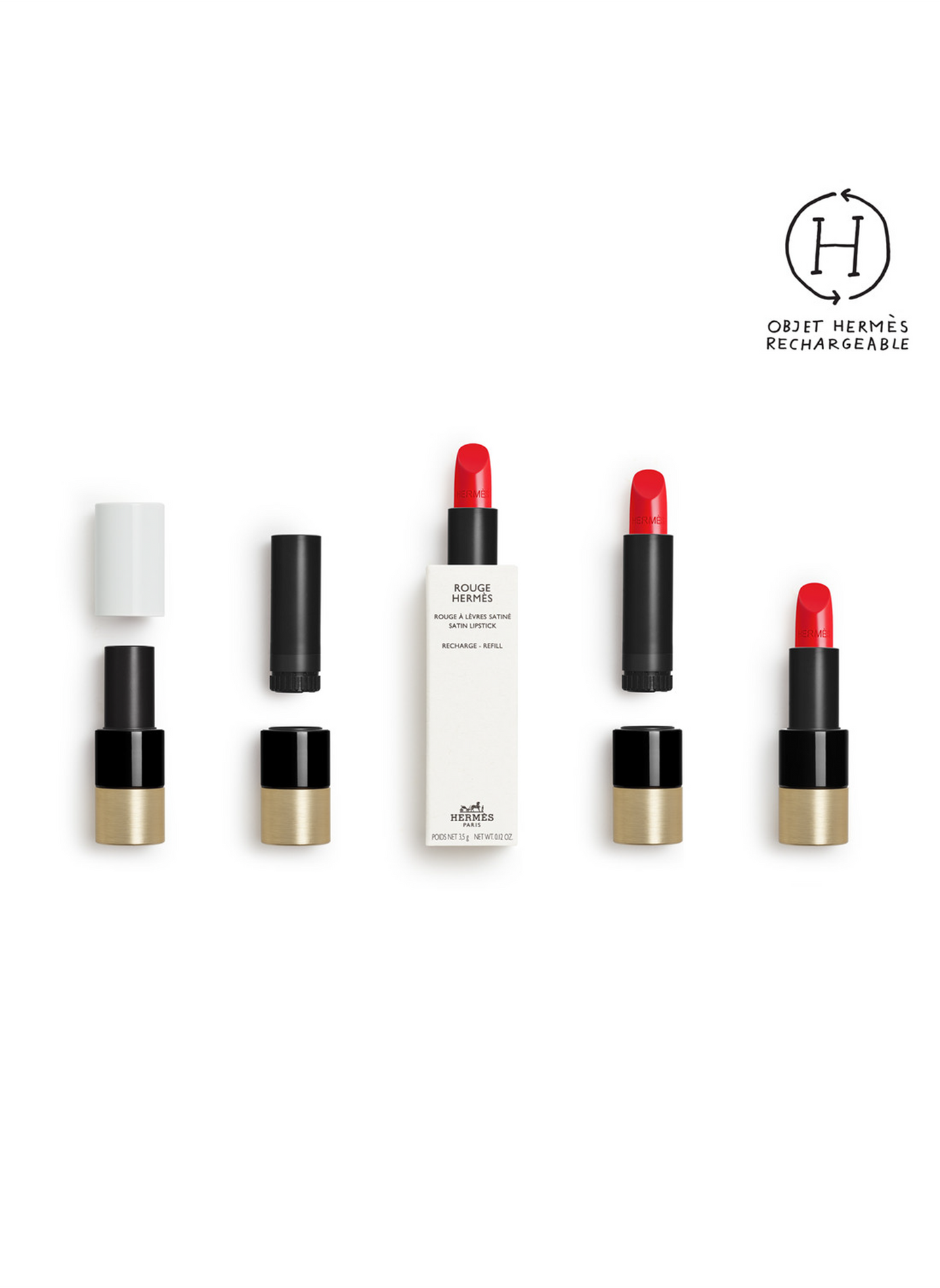 Rouge Hermès Satin Lipstick Refill HERMÈS Beige ebloui