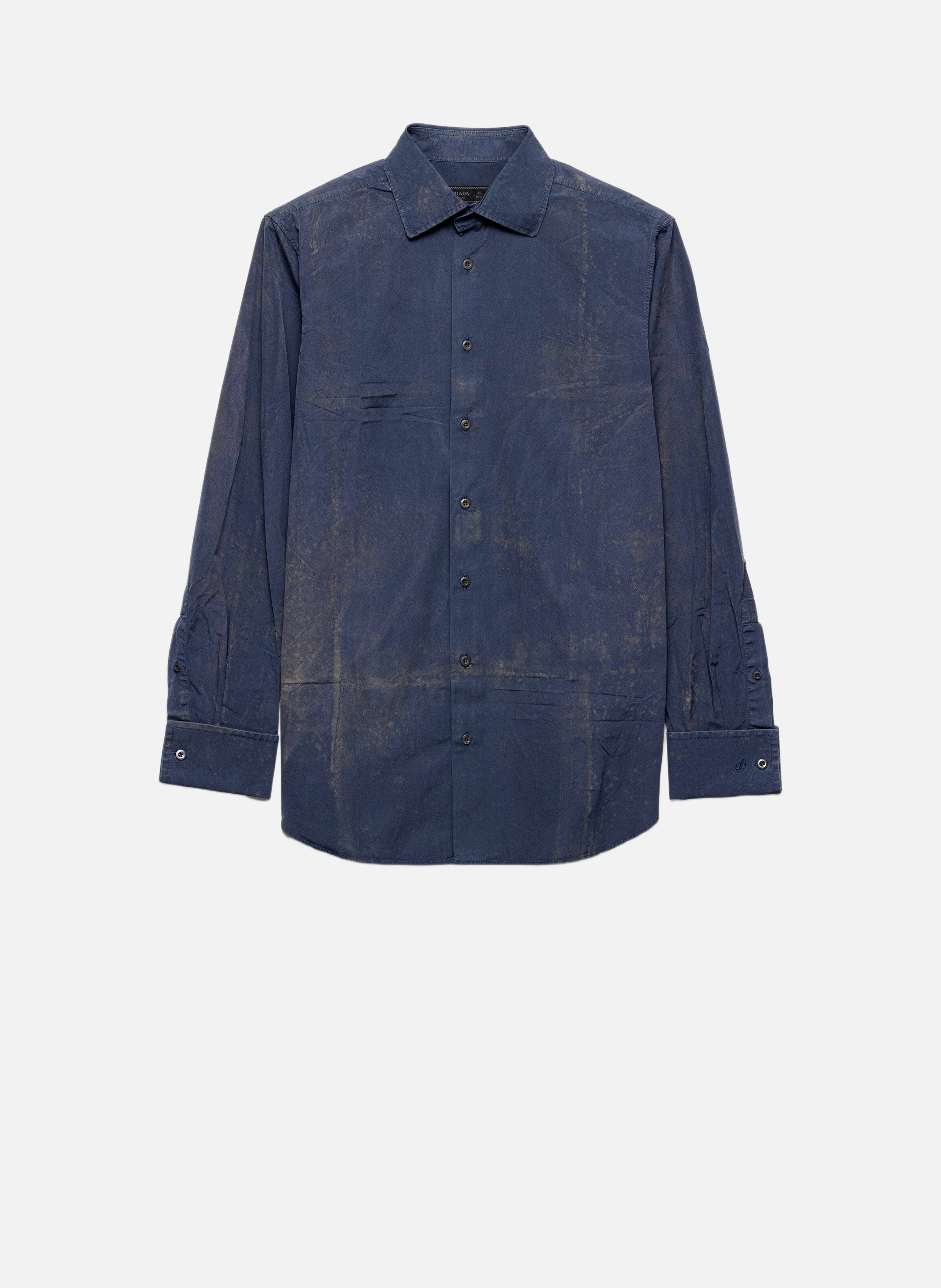 Chemise en coton PRADA Bleu