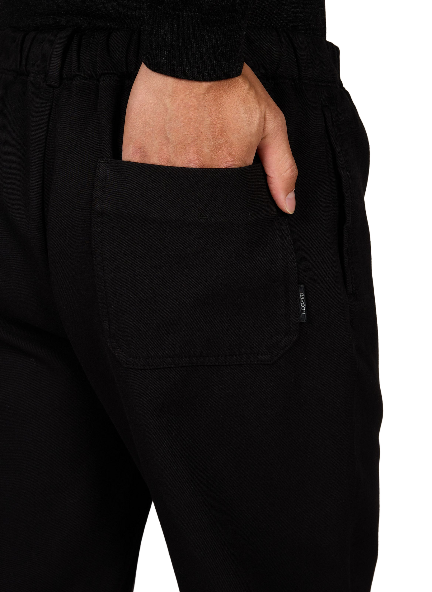 Wide-leg cotton-blend trousers CLOSED Black