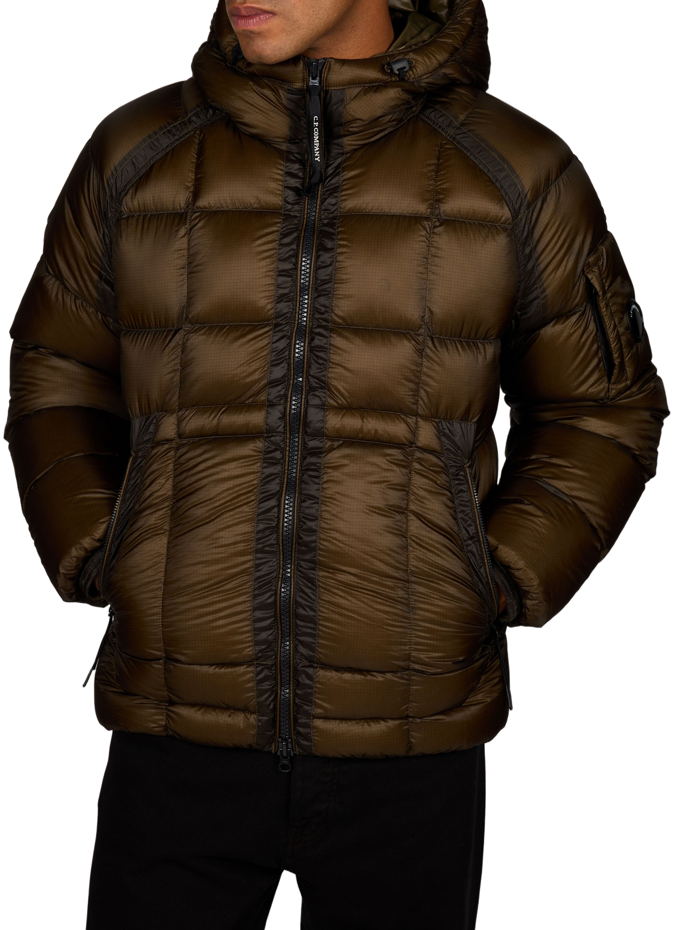 Doudoune matelassée à capuche CP COMPANY Kaki