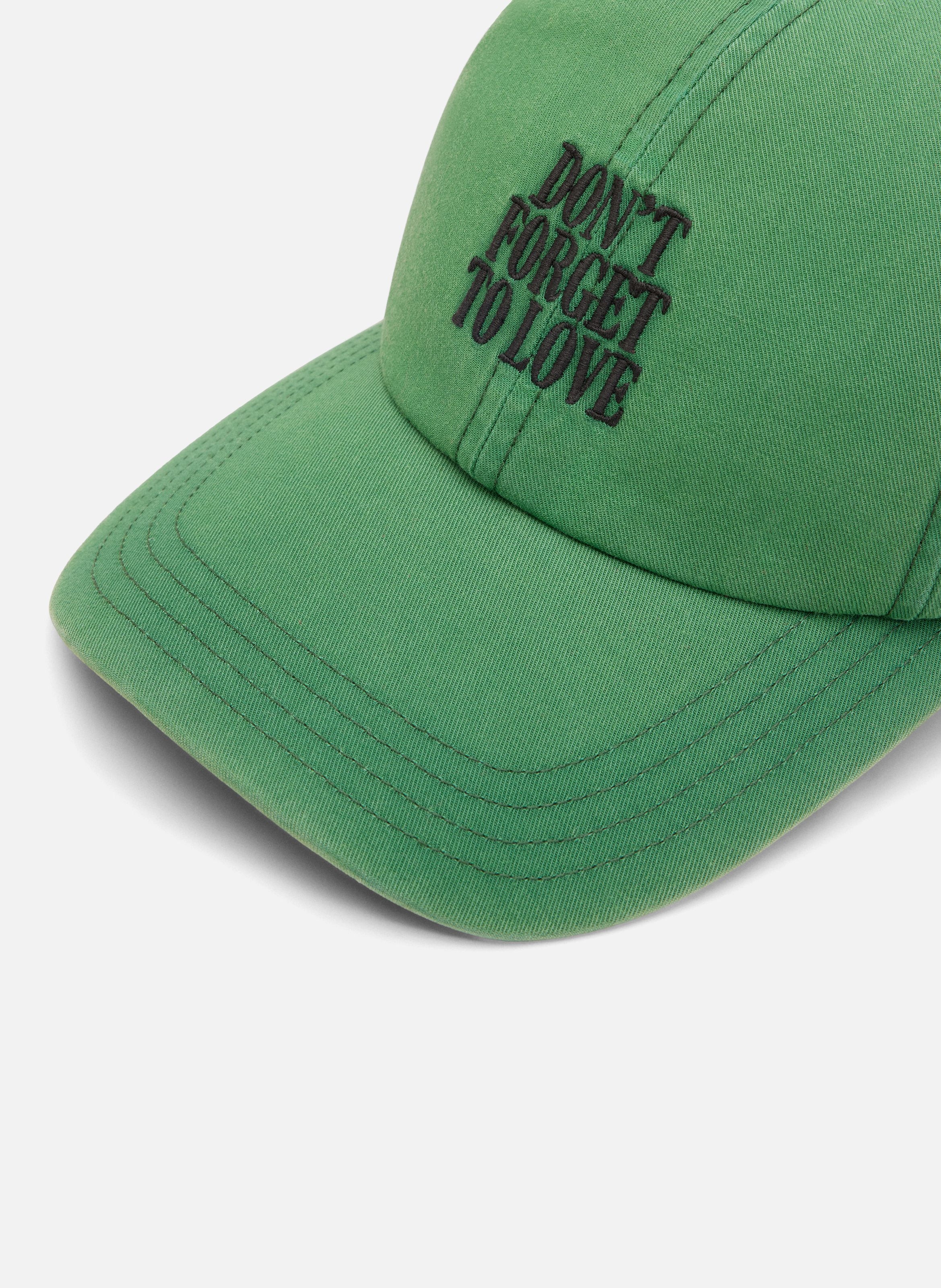 Casquette unisexe en coton "don't forget to love" AMI PARIS Vert