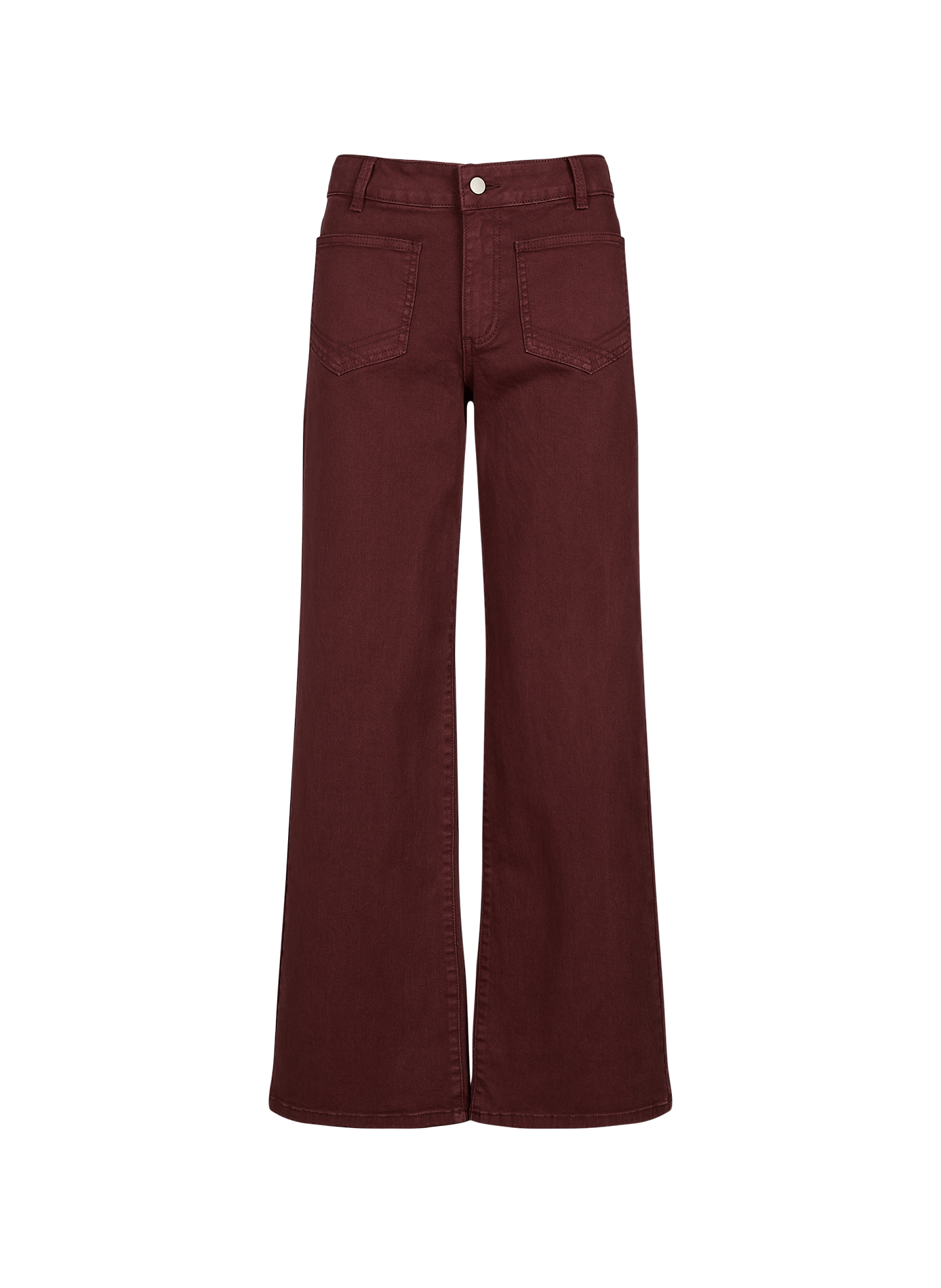 Jeans large Vilorie en coton mélangé VILA Rouge