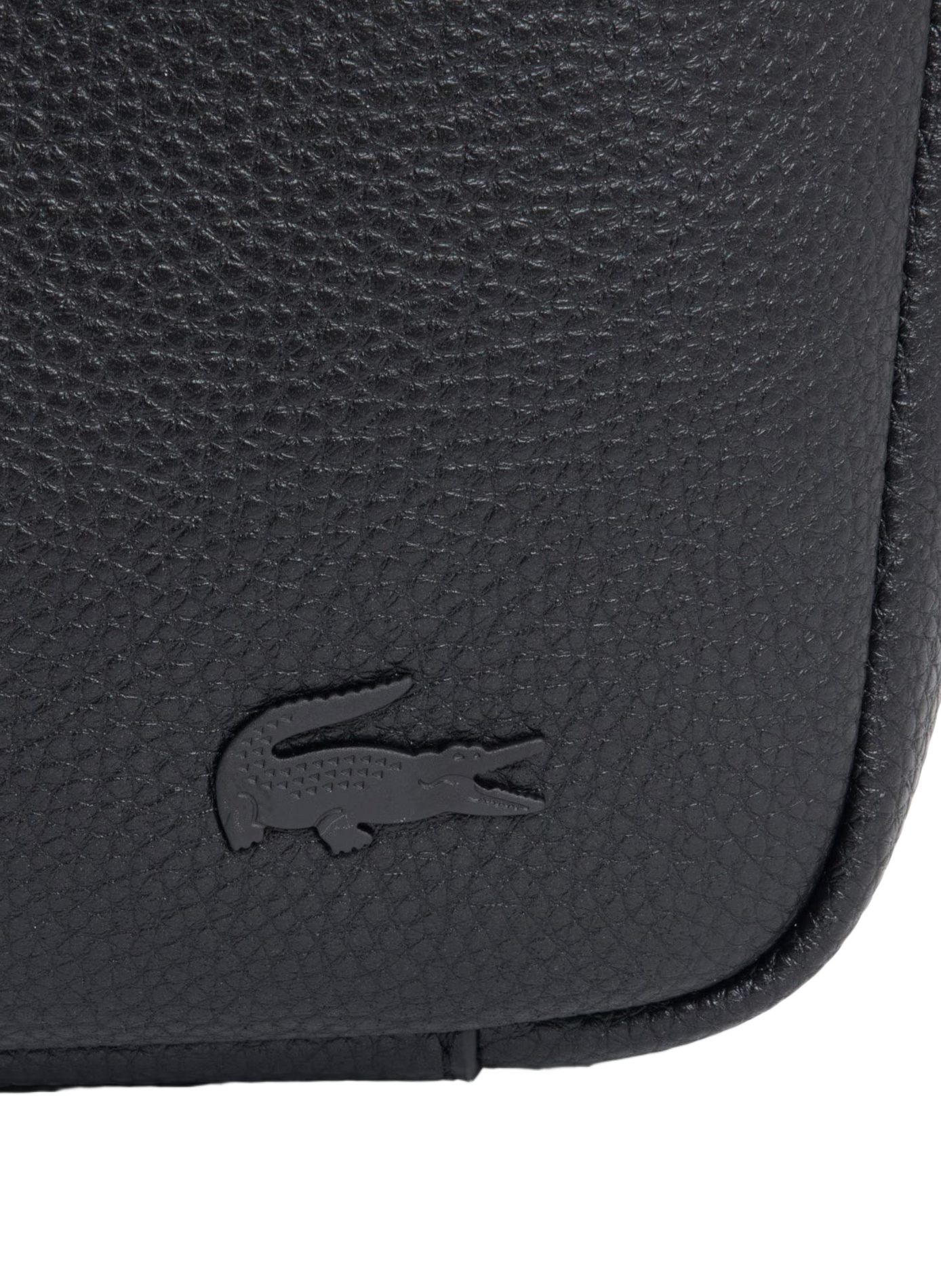 Sac bandoulière en cuir mélangé LACOSTE Schwarz
