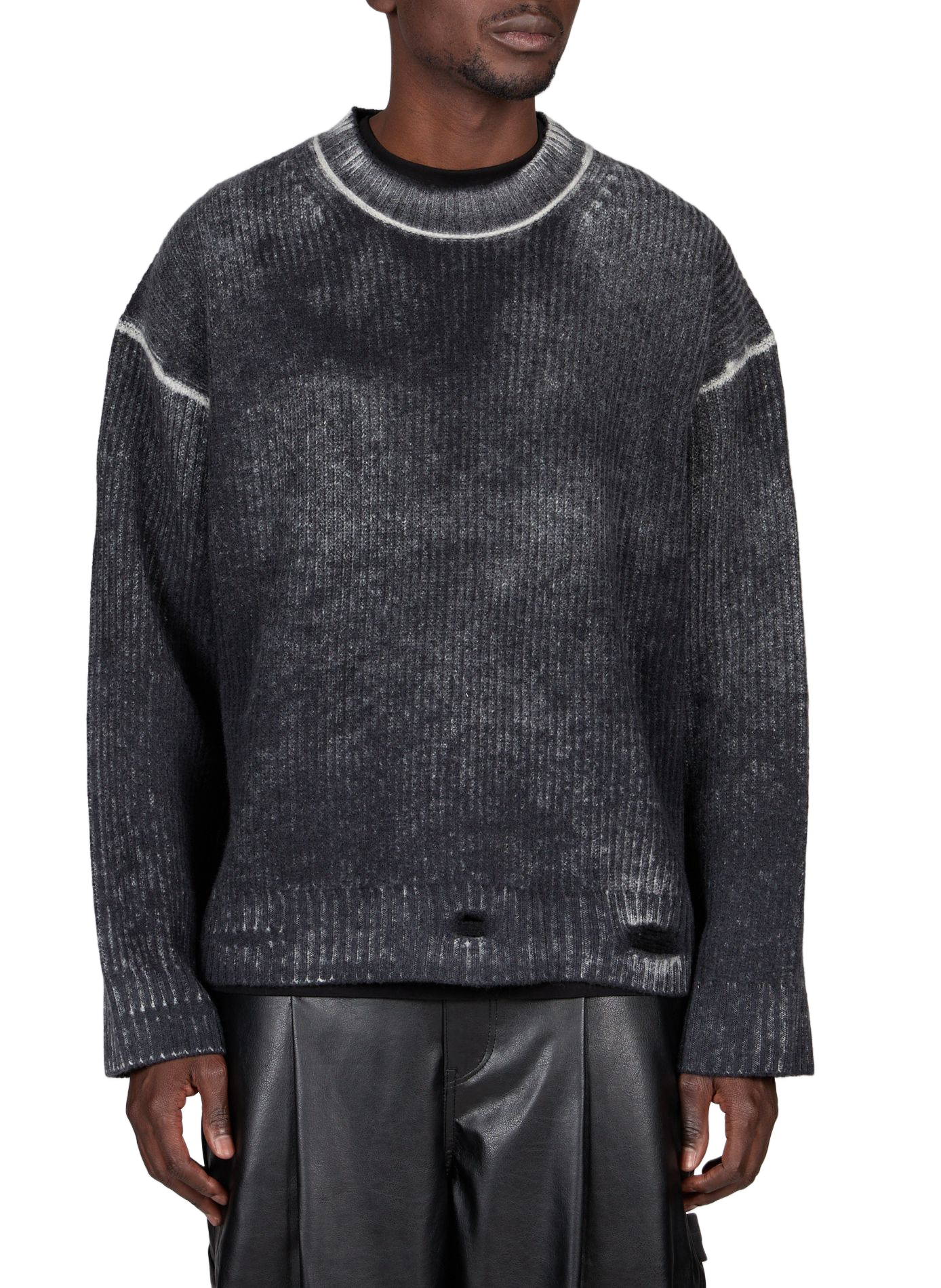 Wollstrickpullover REPRESENT Schwarz