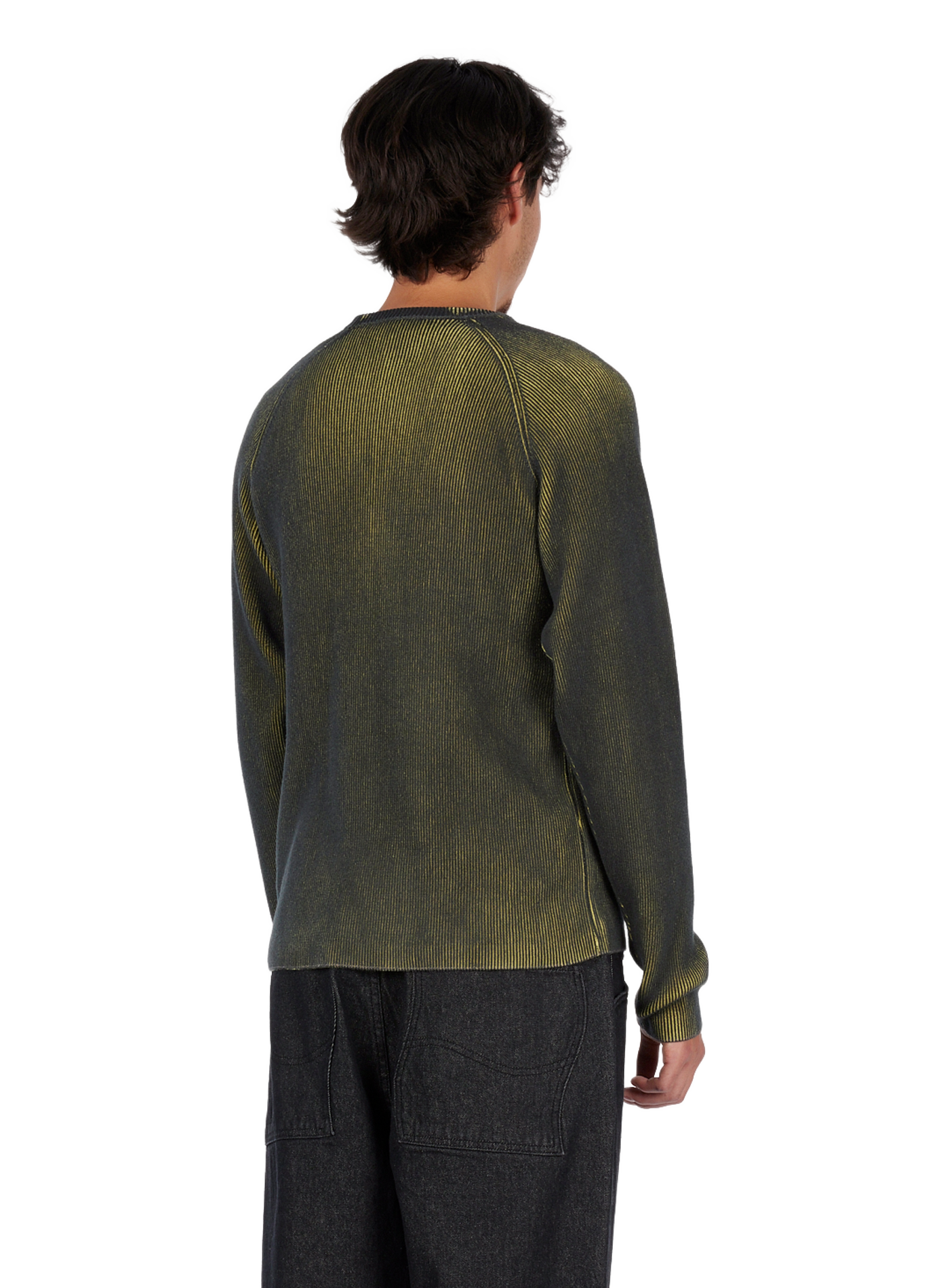 Straight round neck cotton sweater DIME Black