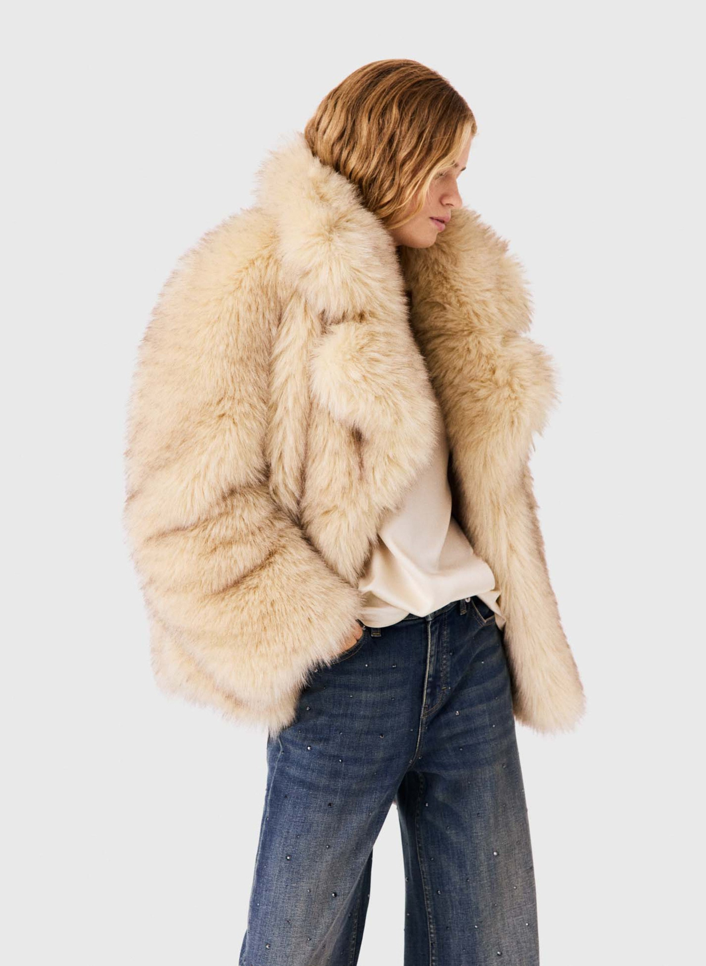 Manteau court oversize MAJE Beige
