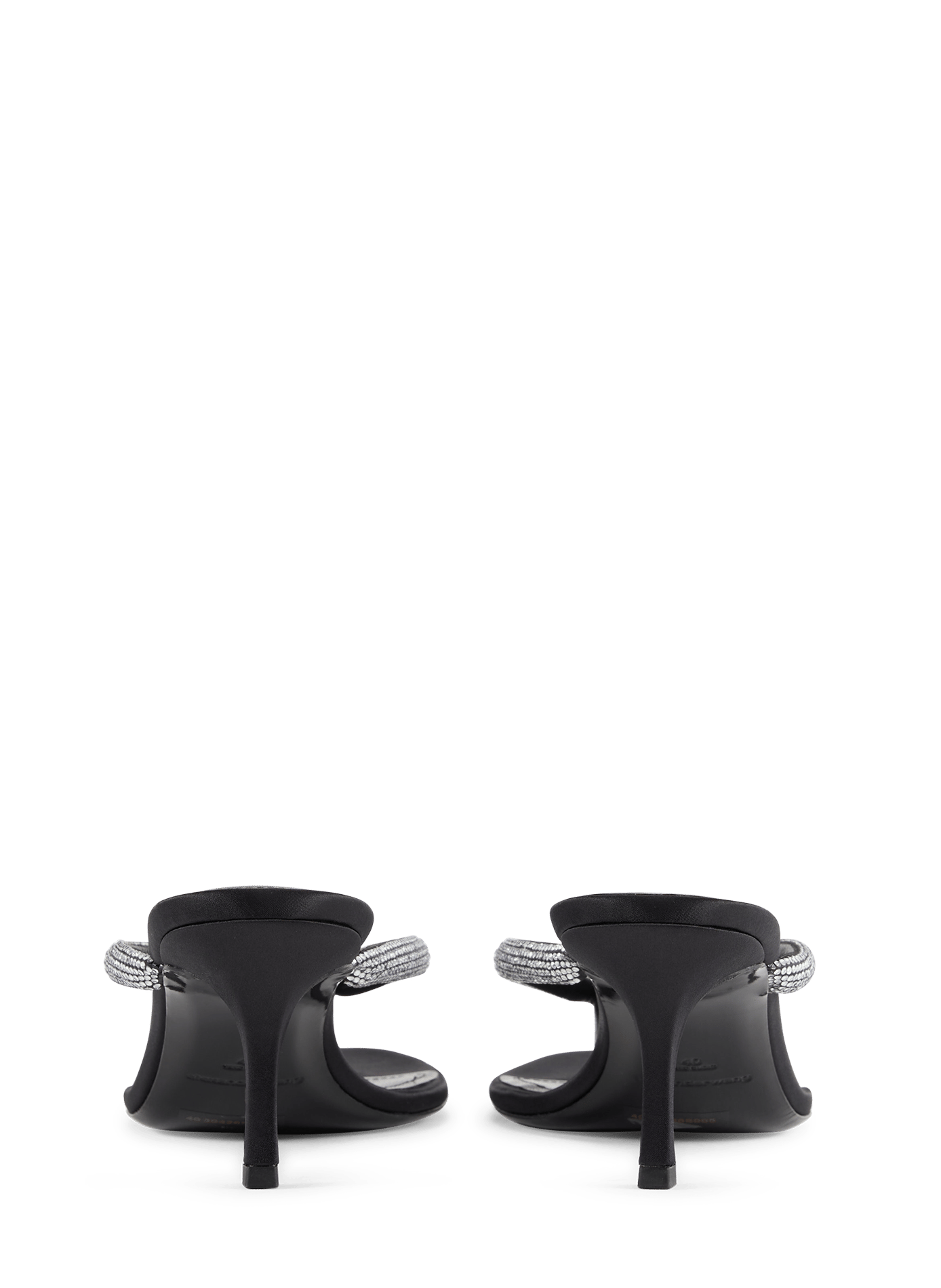 Courtney leather and rhinestone heeled sandals ALEXANDER WANG Silver