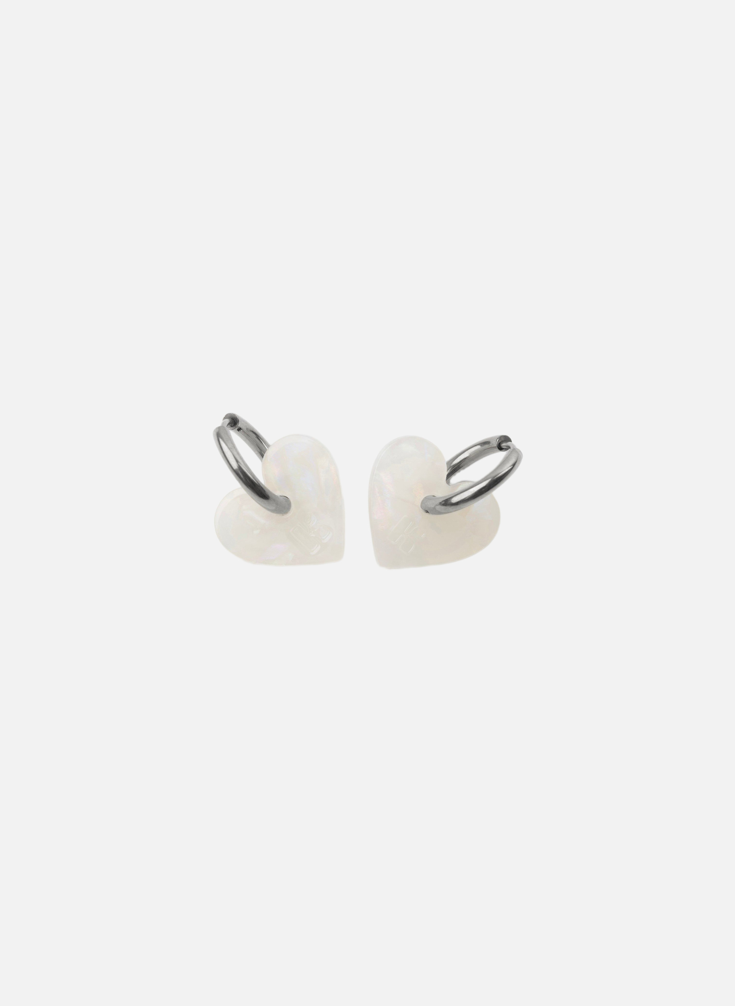 Boucles d'oreilles lova lova avec anneaux en acier inoxydable argenté  Irisée
