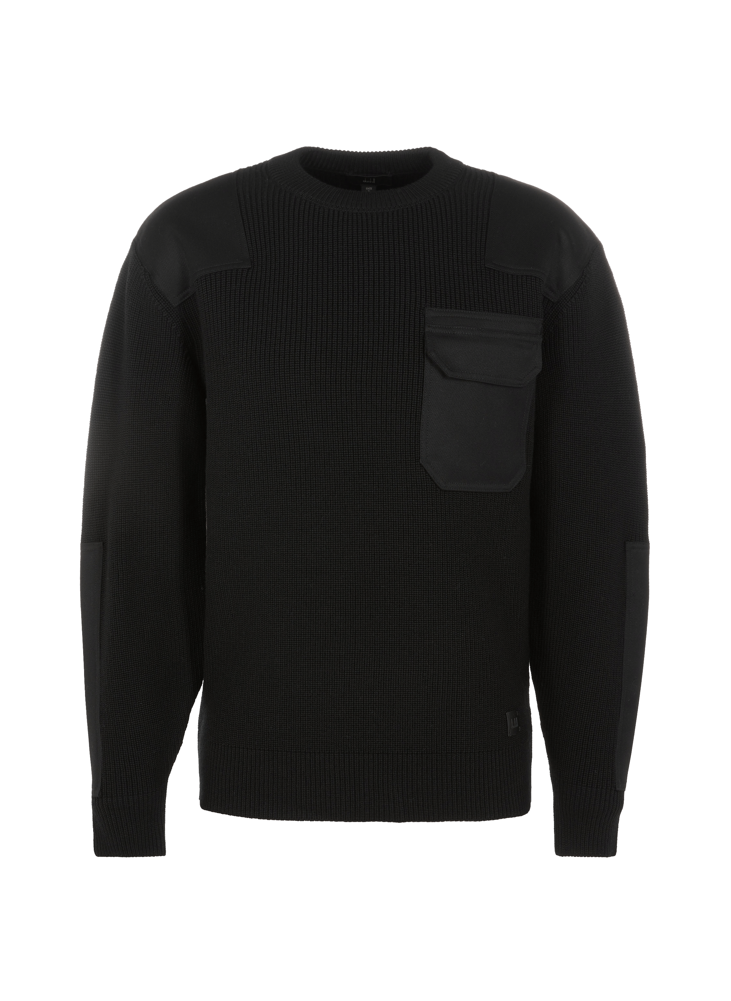 Pull en laine avec empiècements