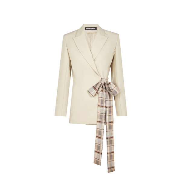 Veste droite en laine vierge