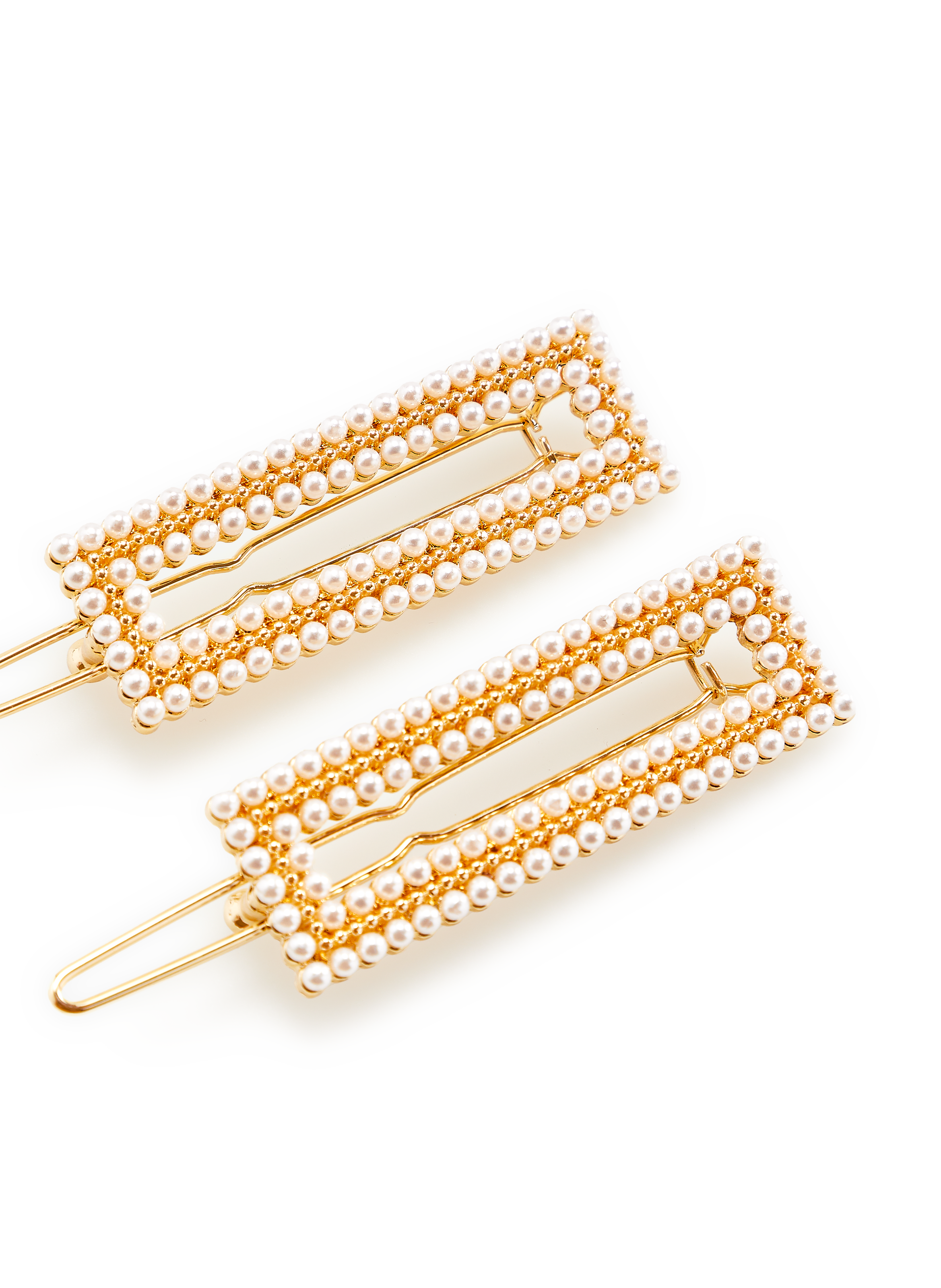 Hair clip with pearls AU PRINTEMPS PARIS Golden