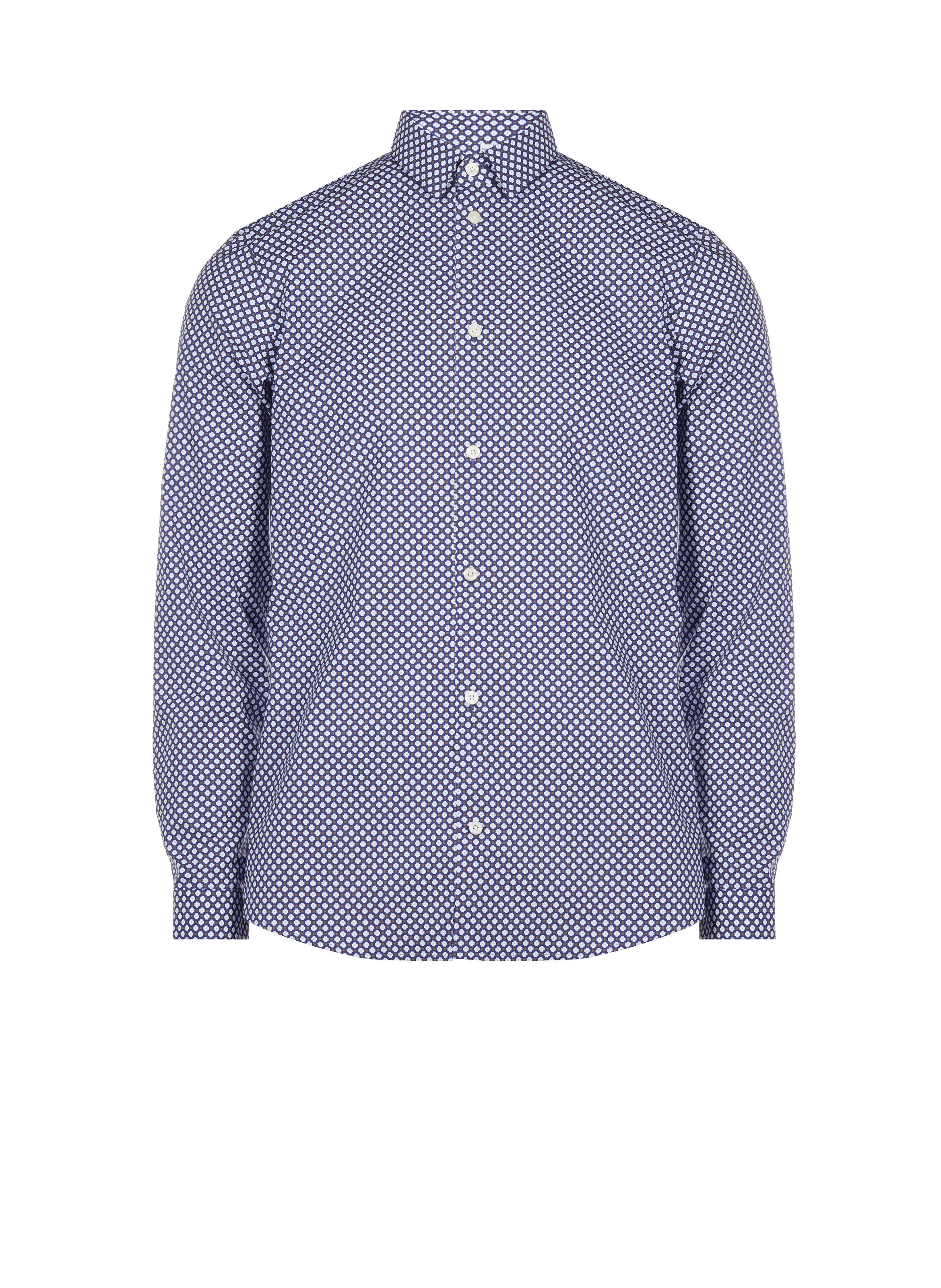 Chemise imprimée en coton Bleu