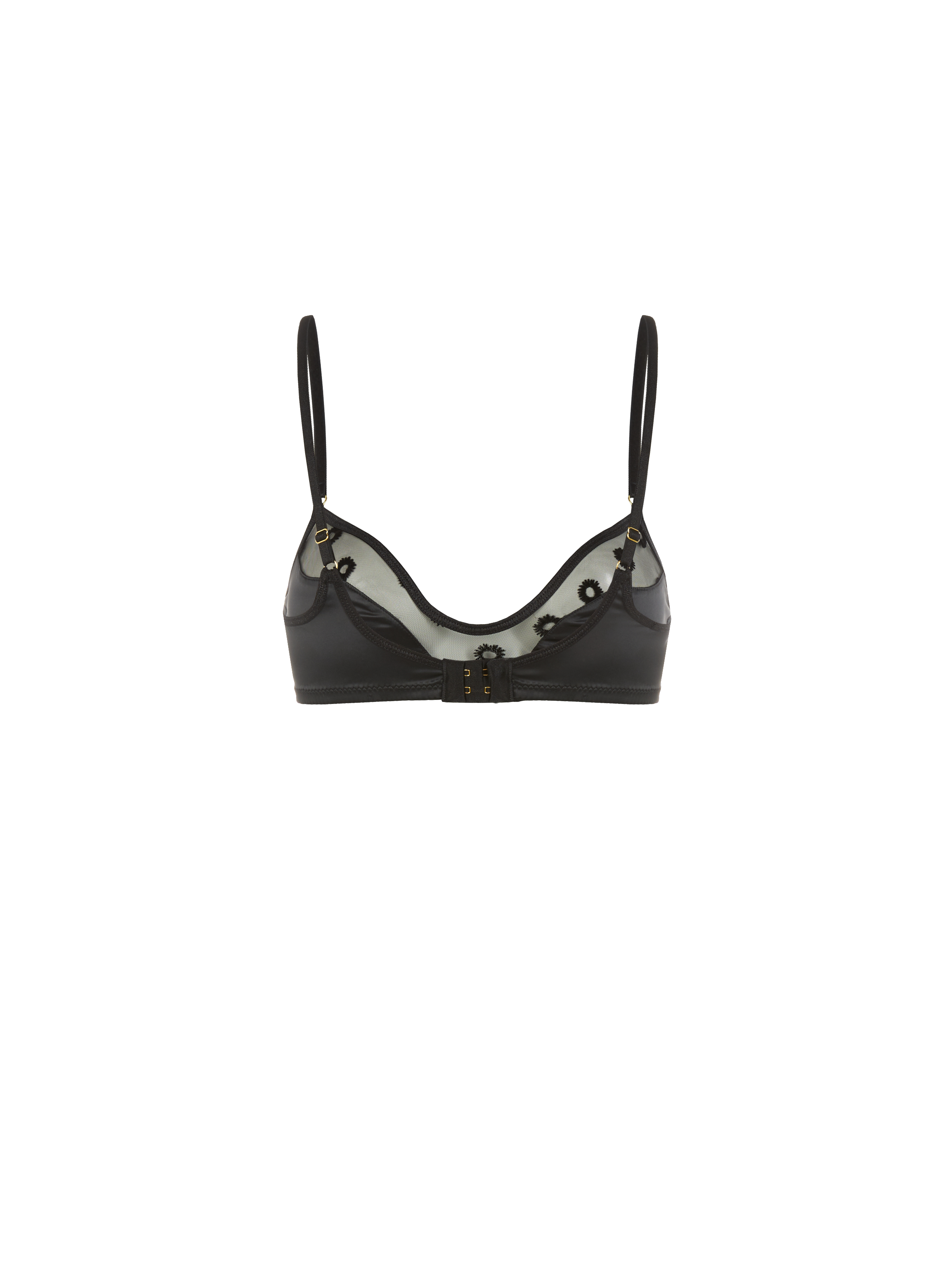 Brassière bi-matière LE PETIT TROU Noir