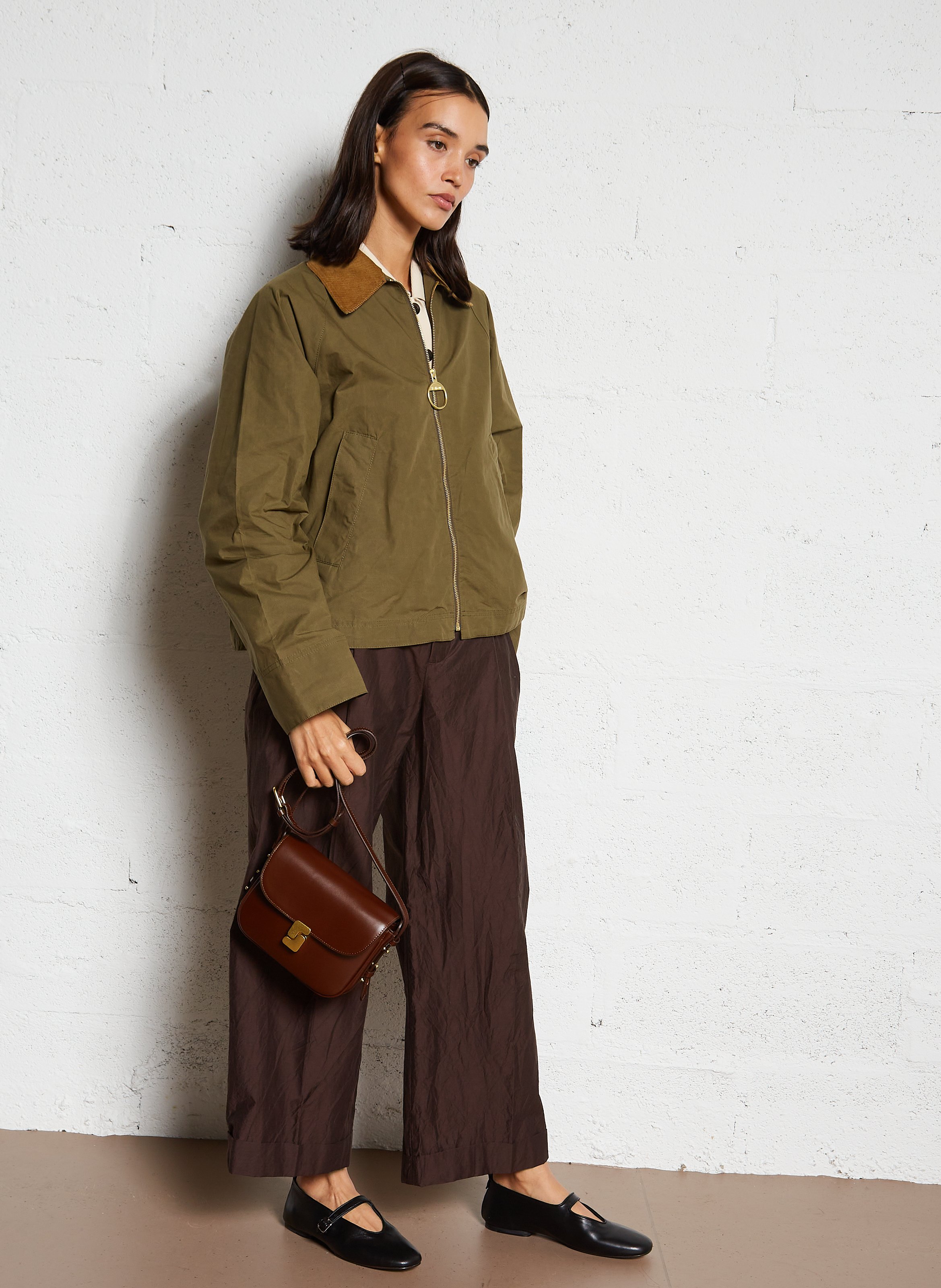 Sac bandoulière en cuir Bellissima mini SOEUR Marron