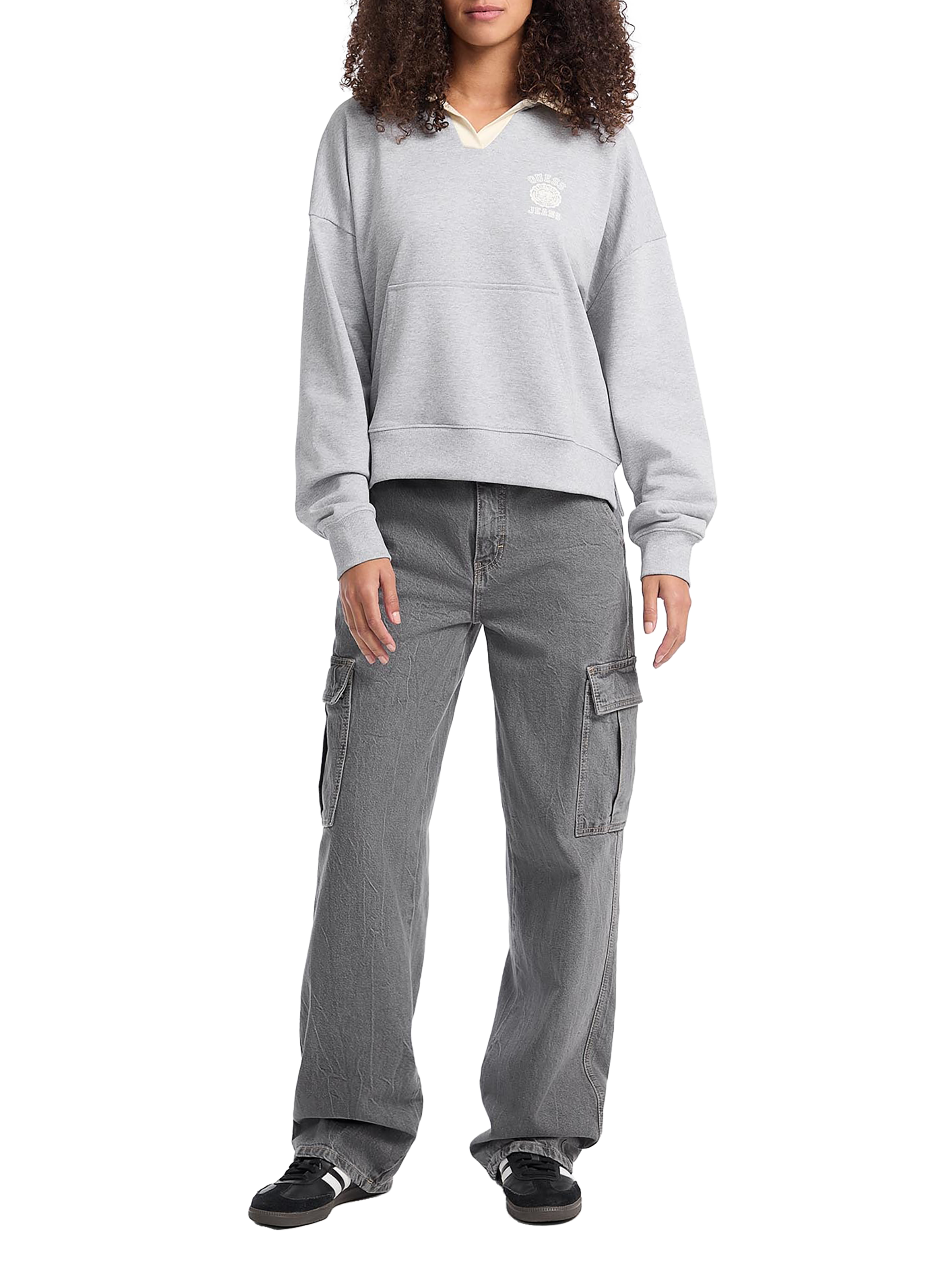 Sweatshirt en coton GUESS Gris