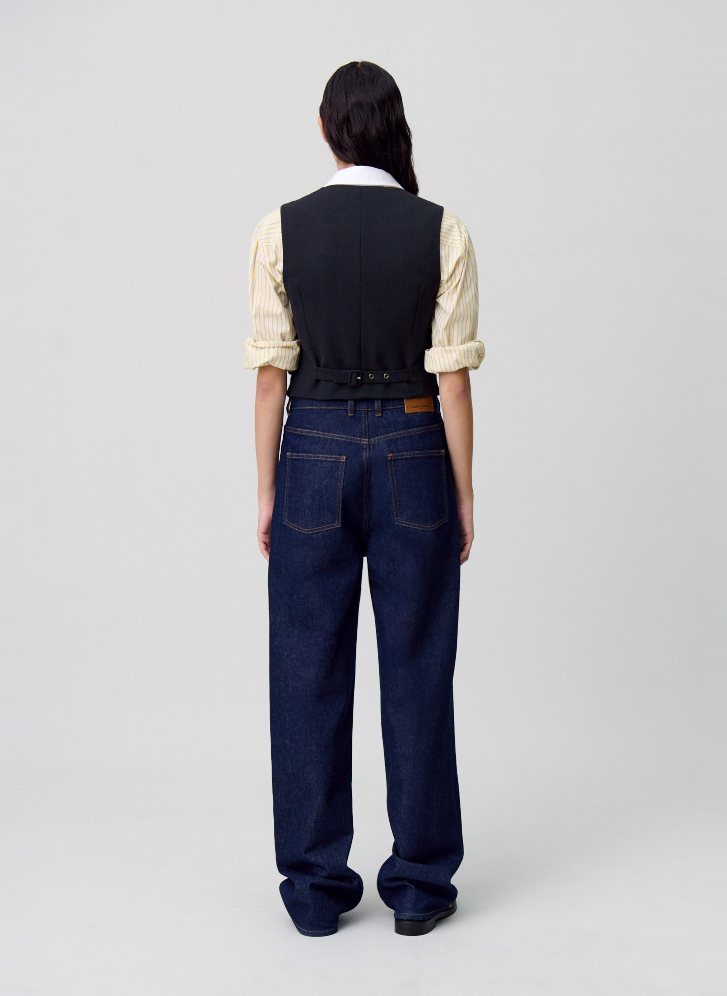 Gilet de costume col v Bleu