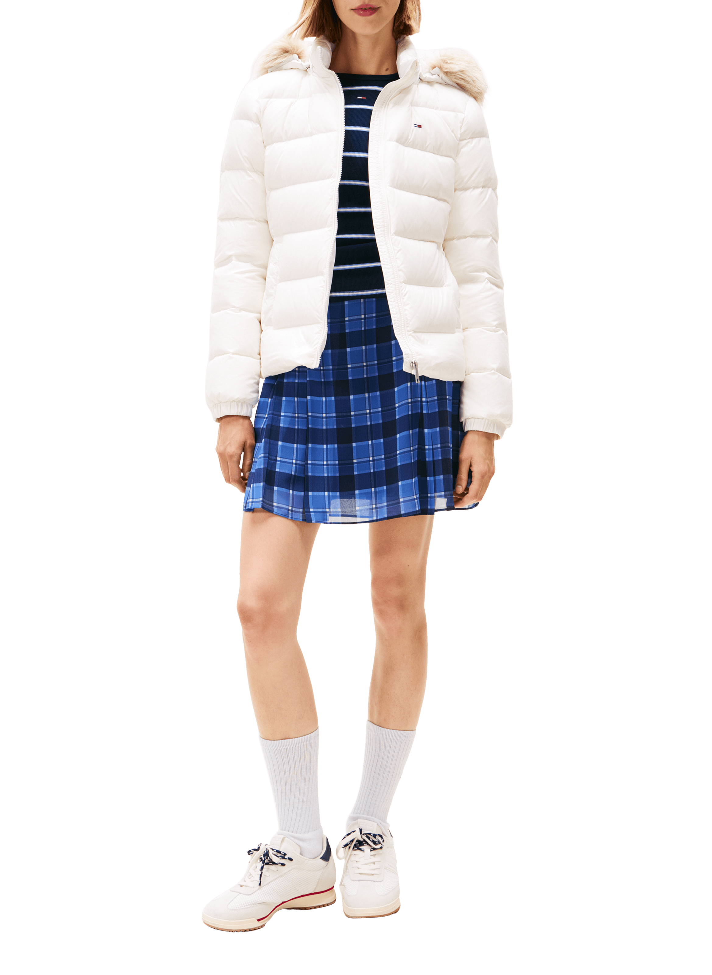 Doudoune à capuche  TOMMY HILFIGER Blanc