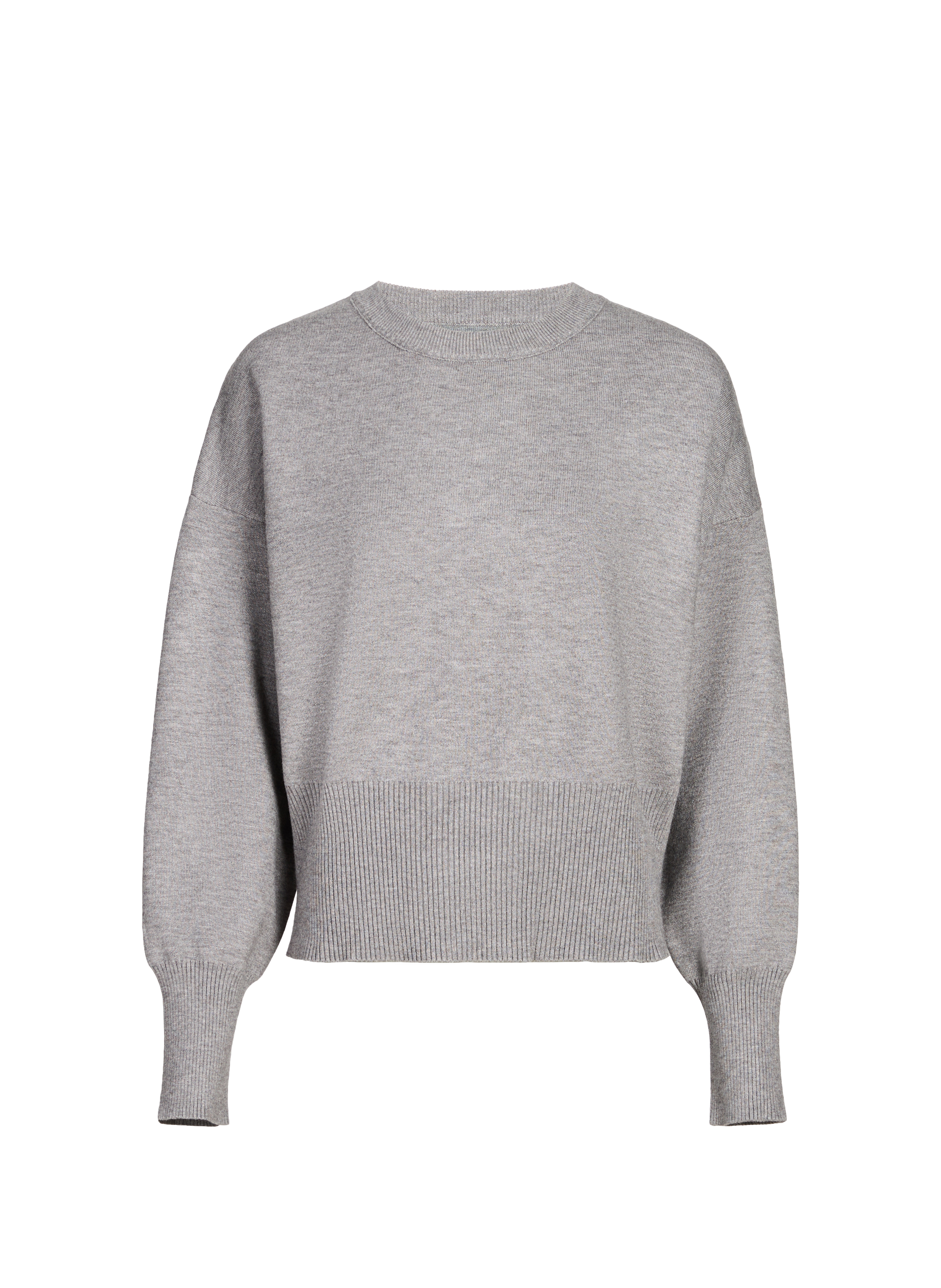 TOPSHOP Straight fit cotton blend sweater Grey