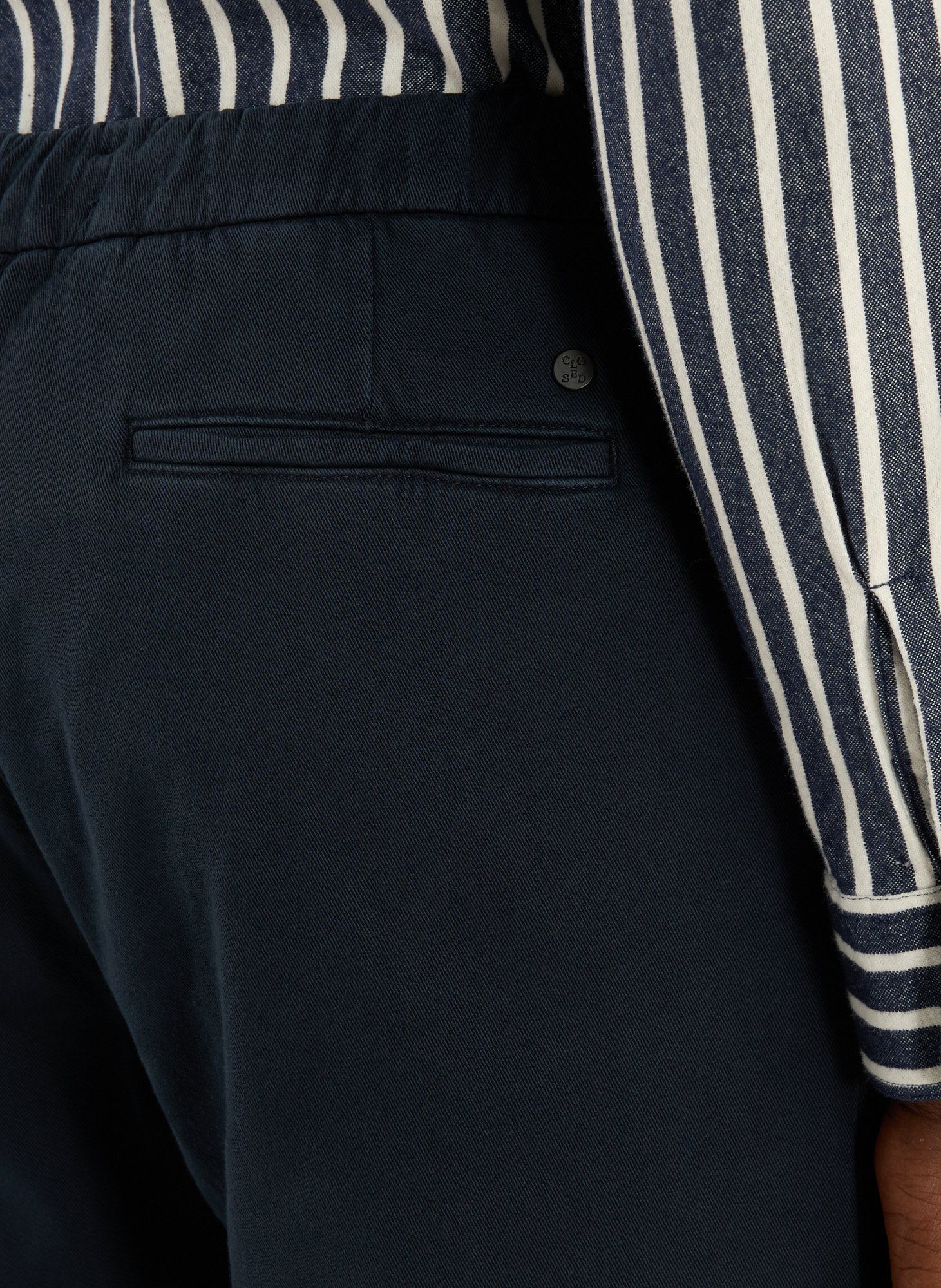 Pantalon droit en coton mélangé CLOSED Bleu