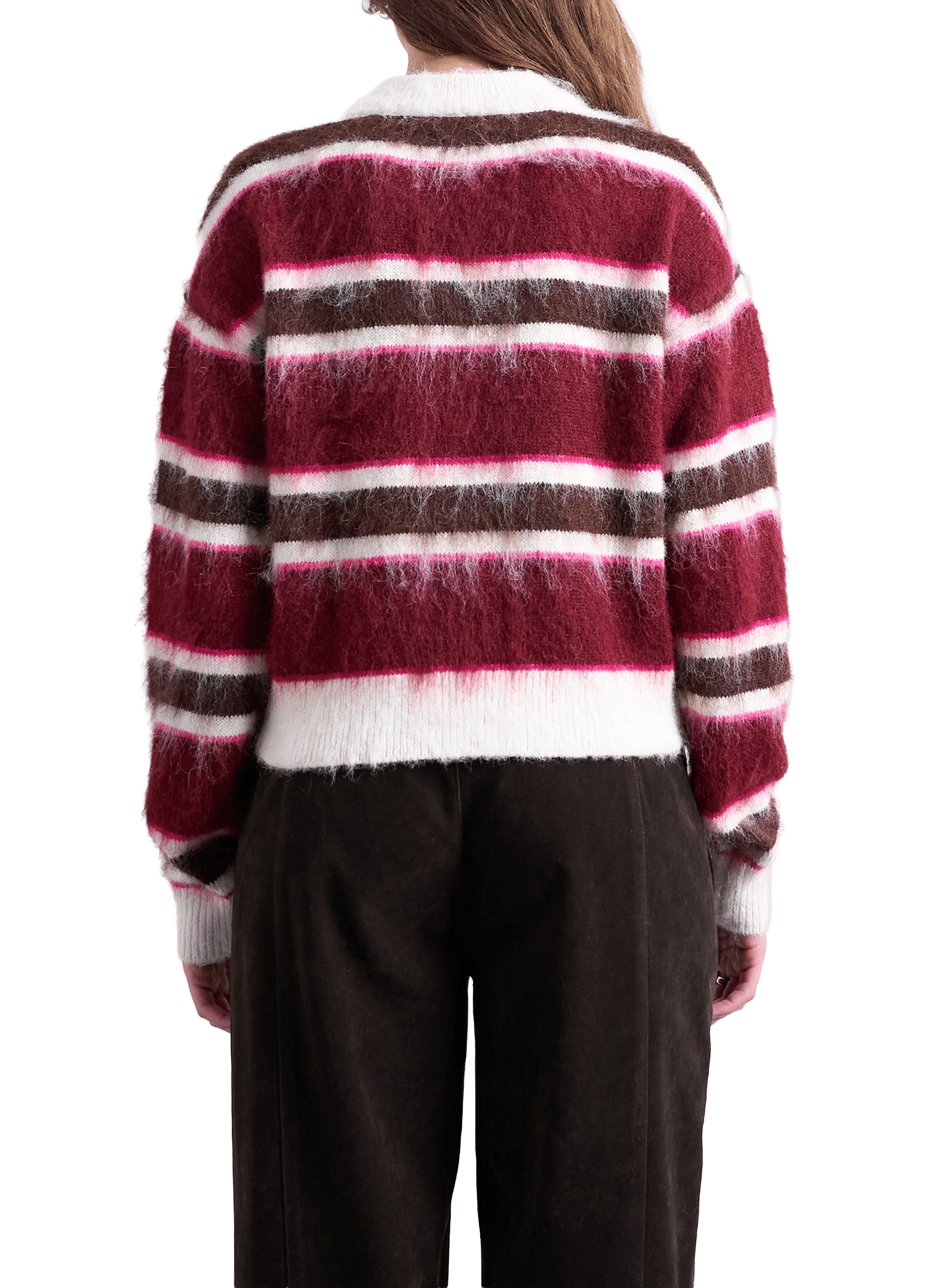 Cardigan à rayures TOPSHOP Rose