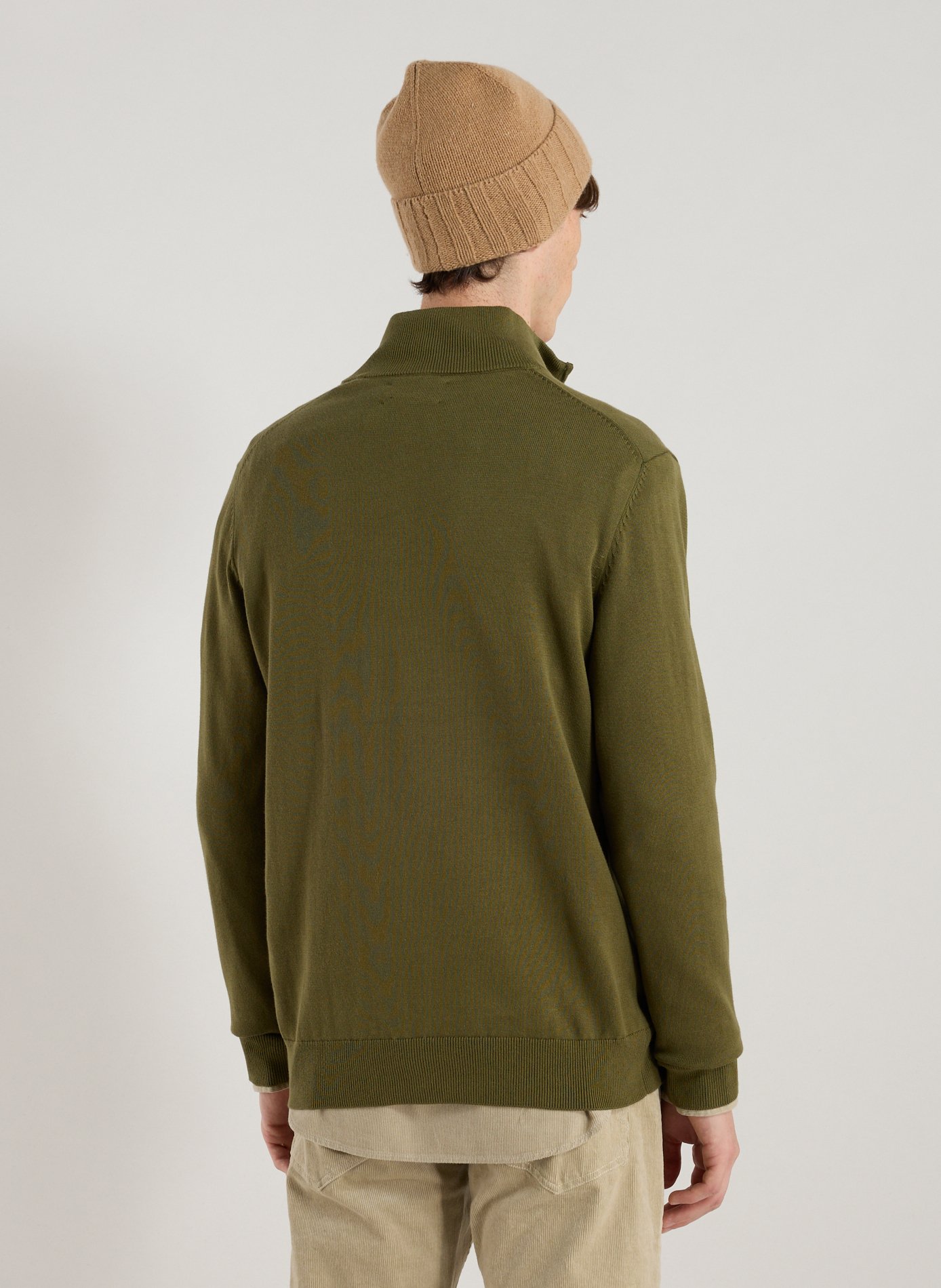 Pull à col zippé GANT Vert