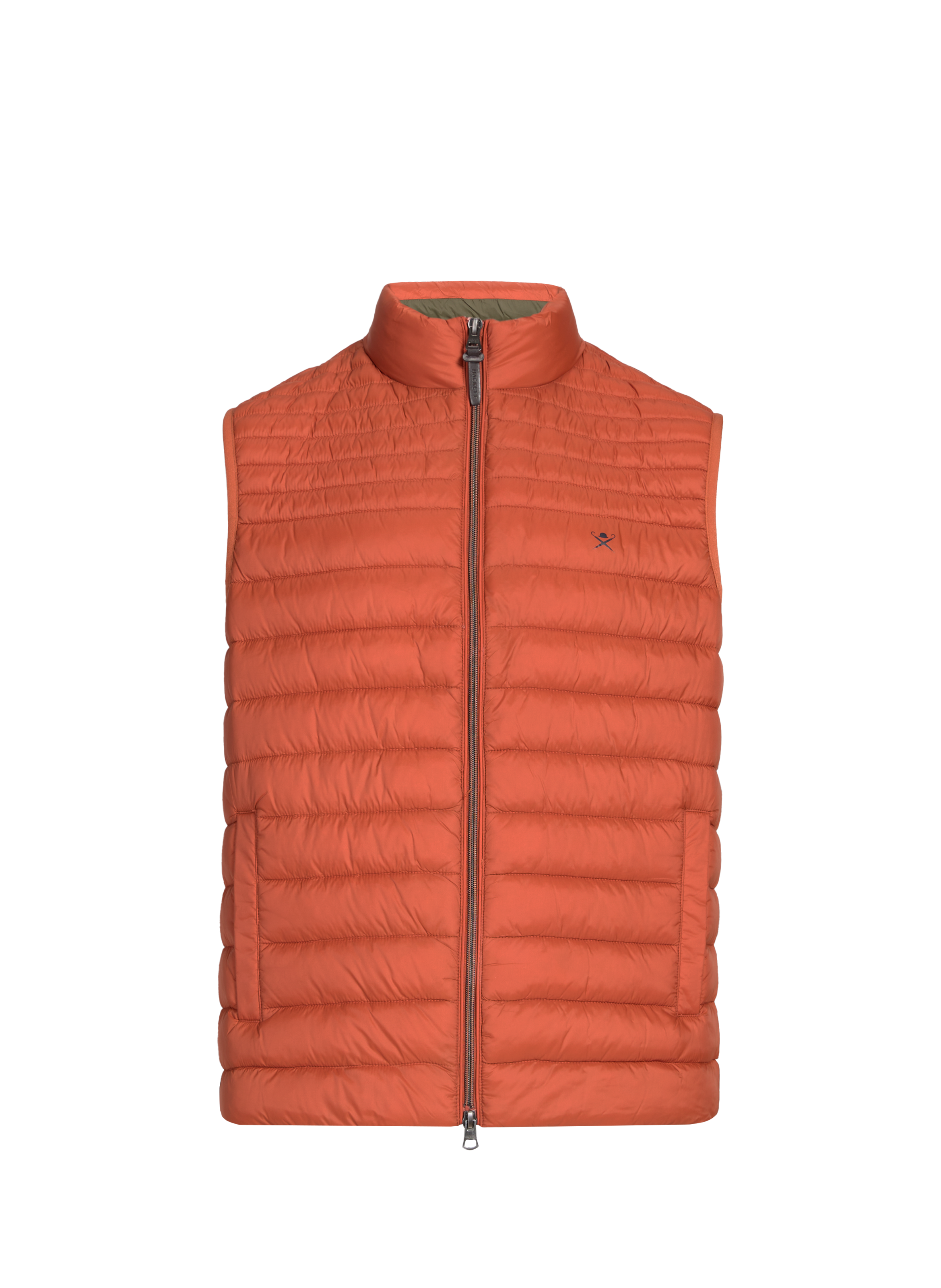 Quilted sleeveless lightweight puffer jacket HACKETT Beige