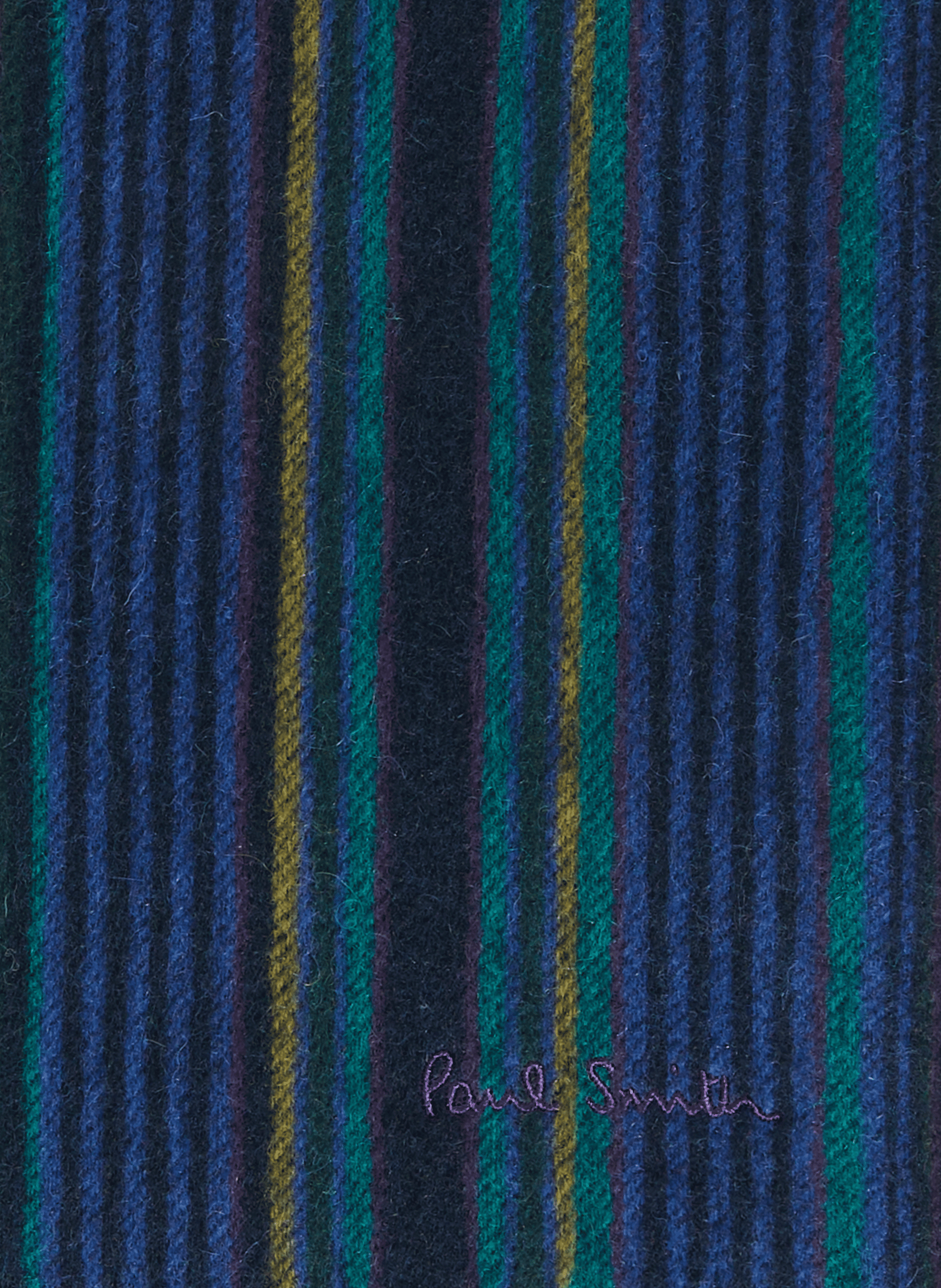 Echarpe à rayures en laine vierge PAUL SMITH Multicolore