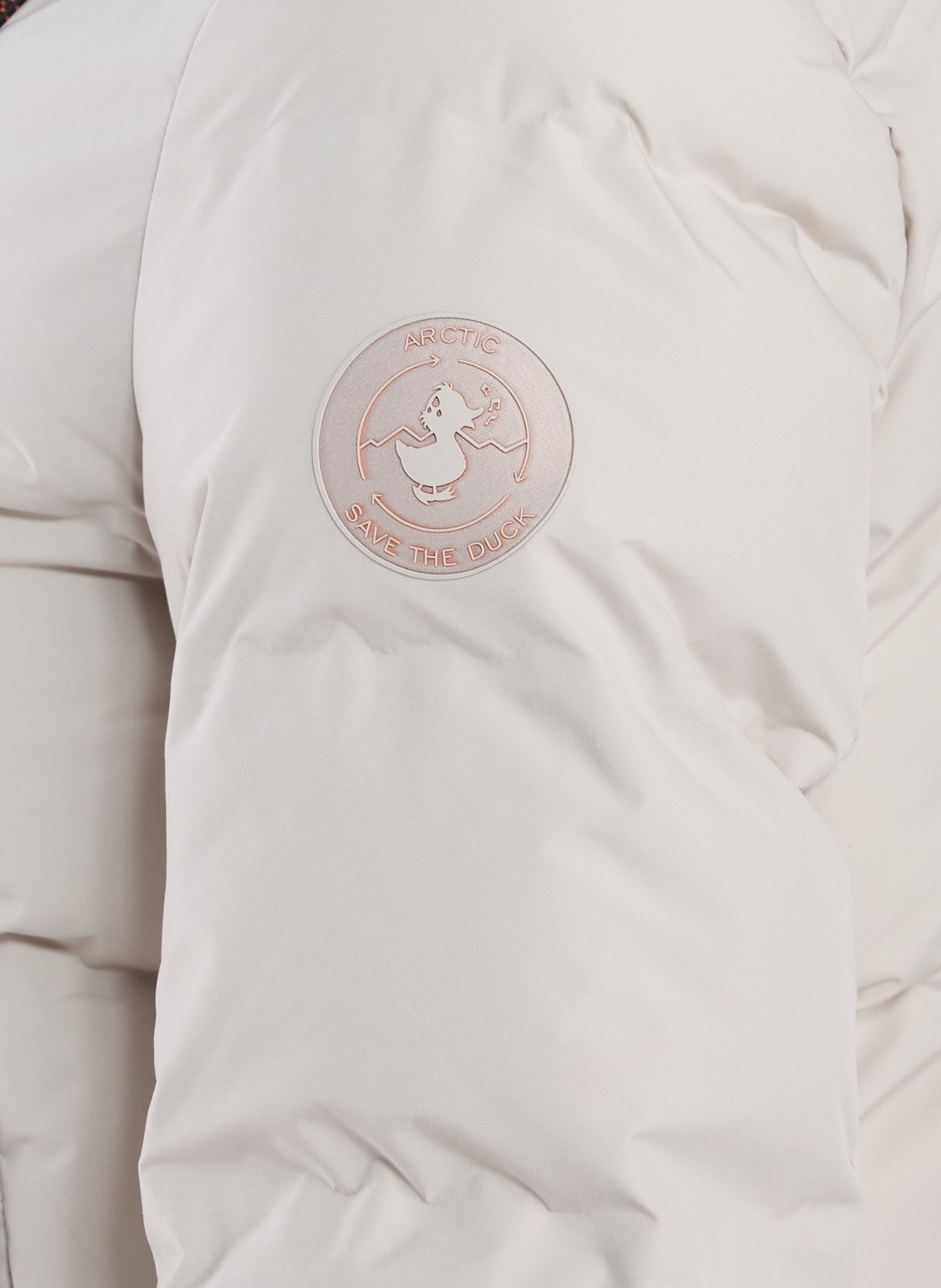 Hooded padded jacket SAVE THE DUCK Beige