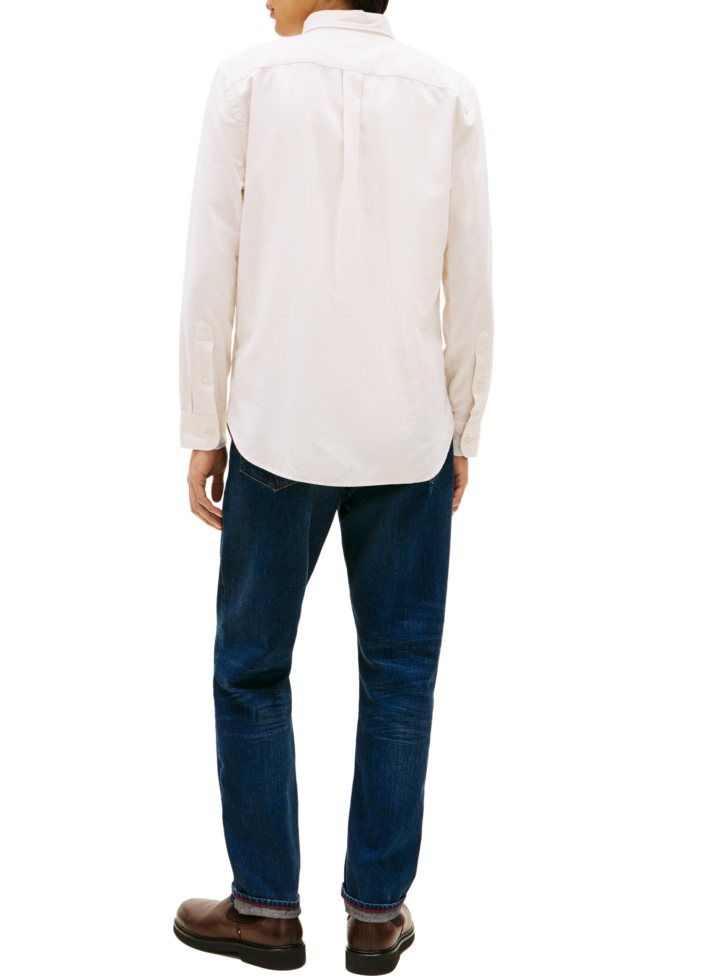 Classic shirt in cotton and linen TOMMY HILFIGER Beige