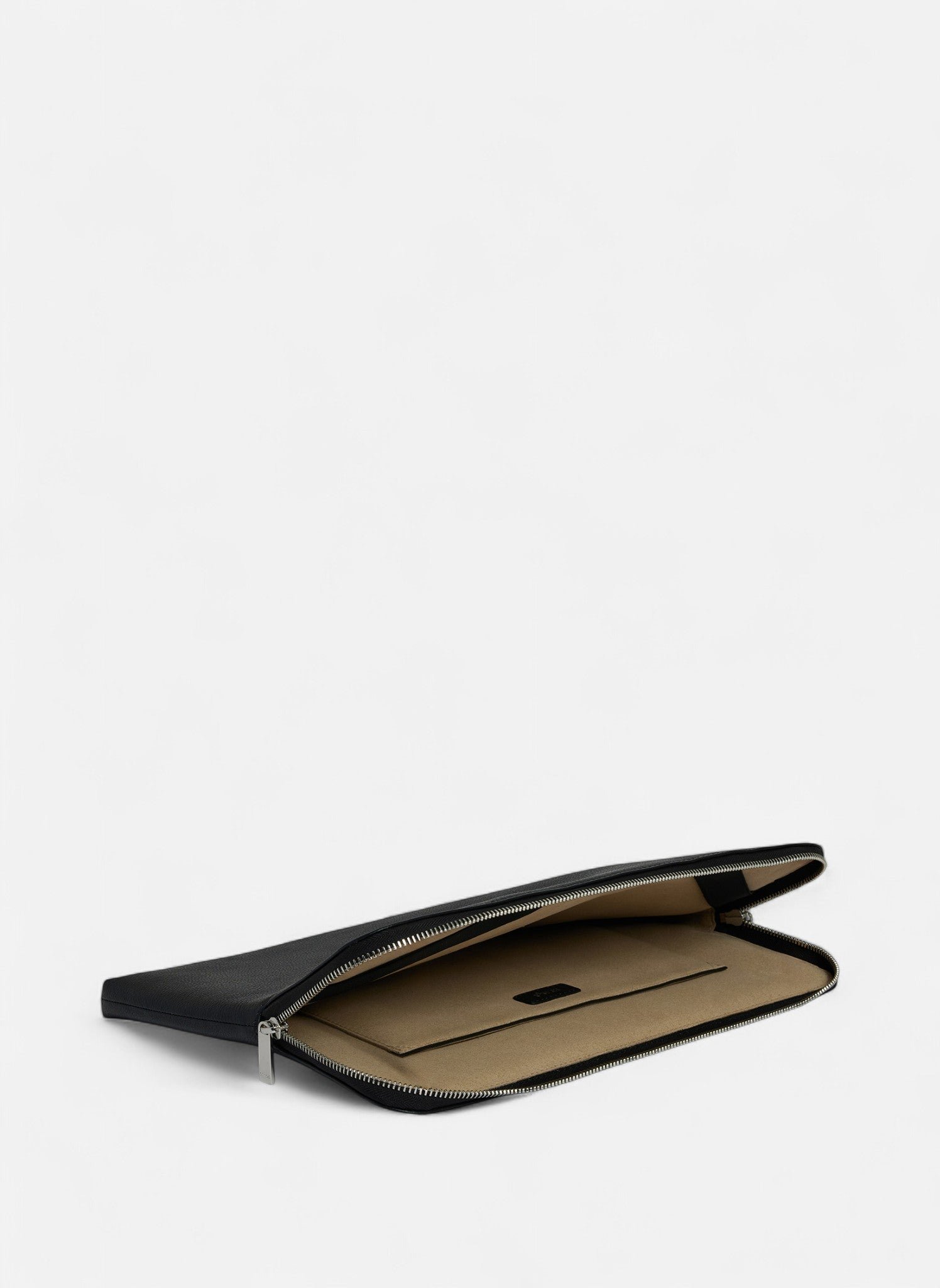 Pochette ordinateur 14" en cuir grainé LE TANNEUR Noir