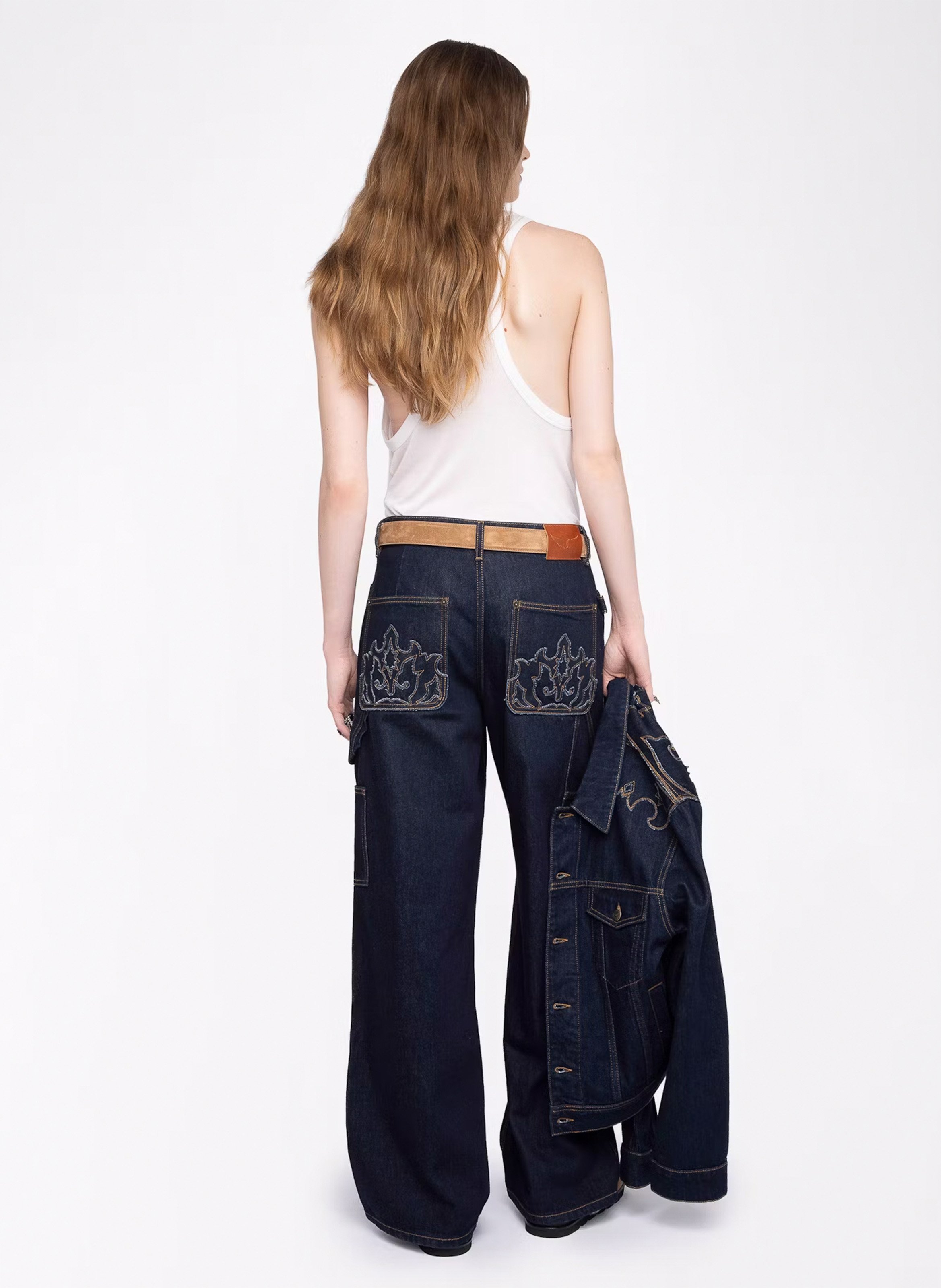 Jean droit en coton perya ZADIG&VOLTAIRE Bleu