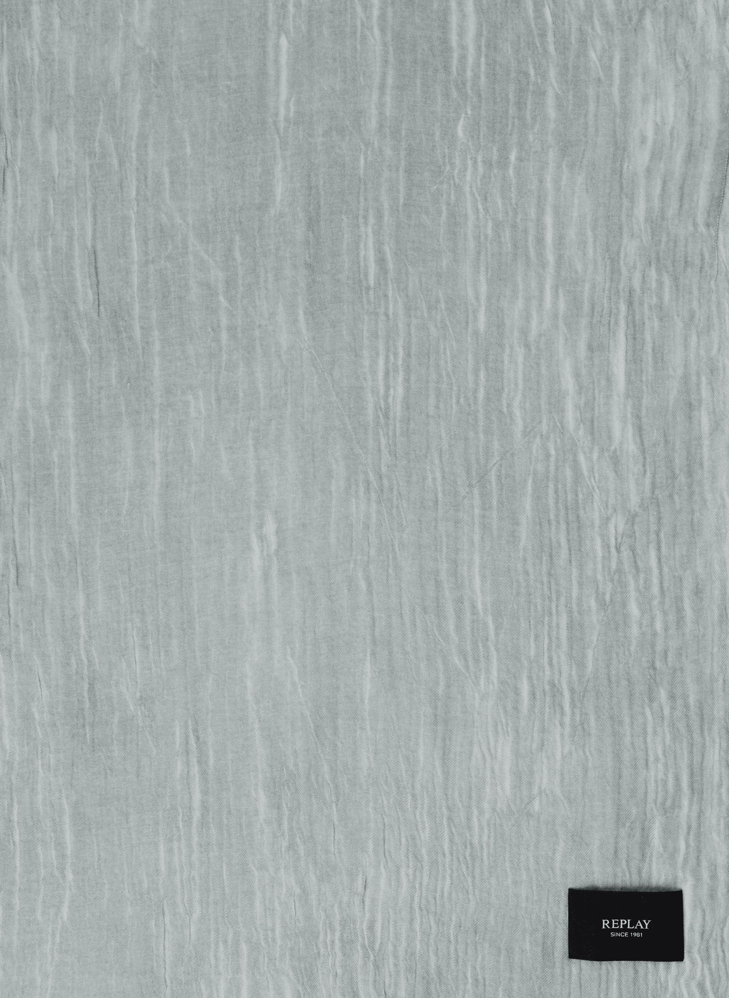 Echarpe plissée à franges REPLAY Gris