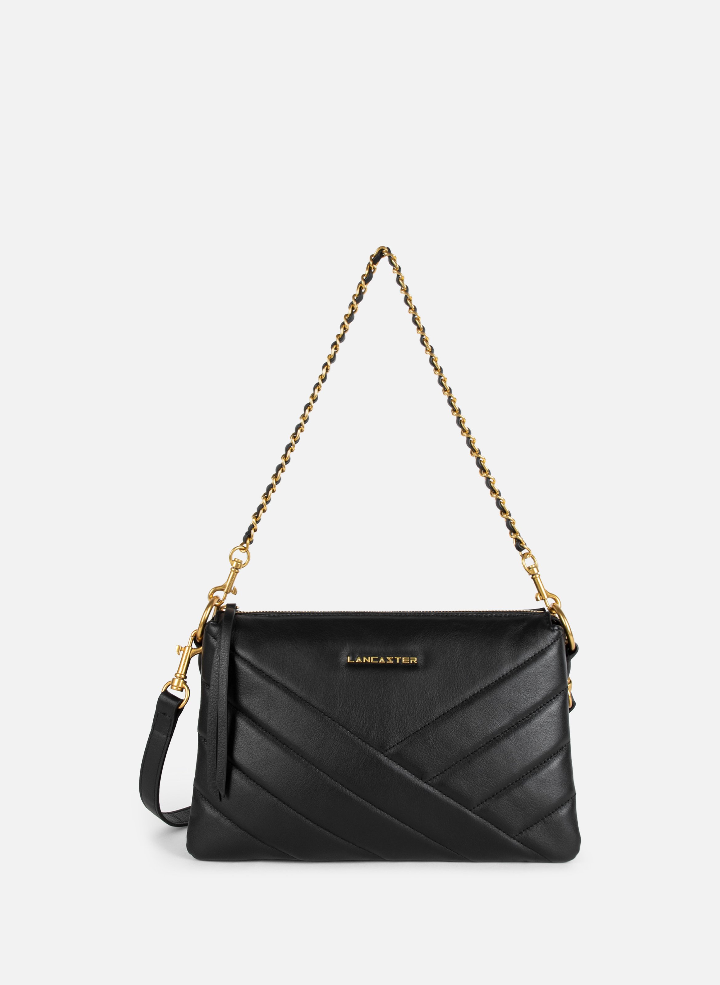 LANCASTER M clutch - Soft Matelassé Black