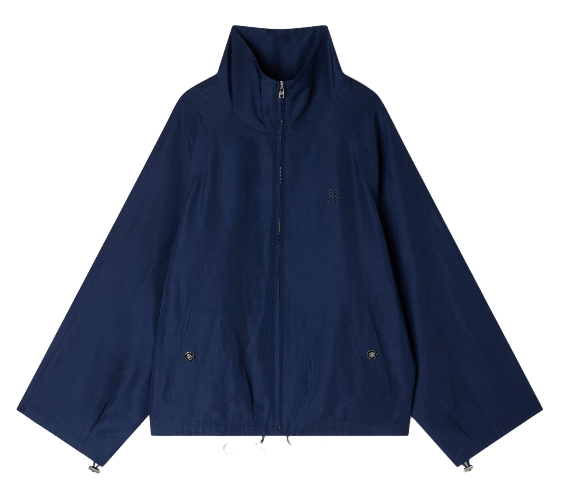 Blouson zippé oversize col montant SANDRO Bleu