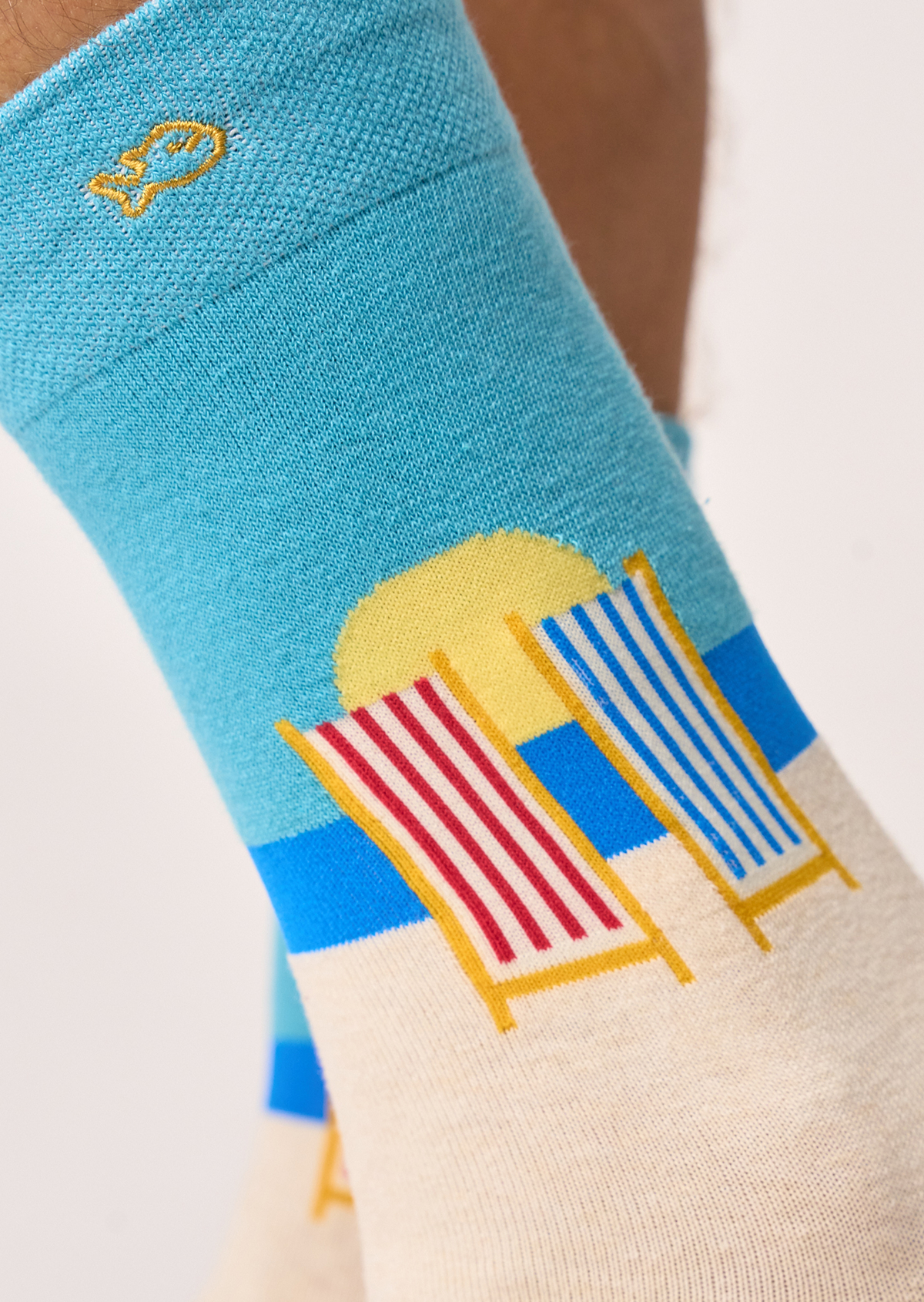 Chaussettes en coton peigné à motifs BILLYBELT Blanc