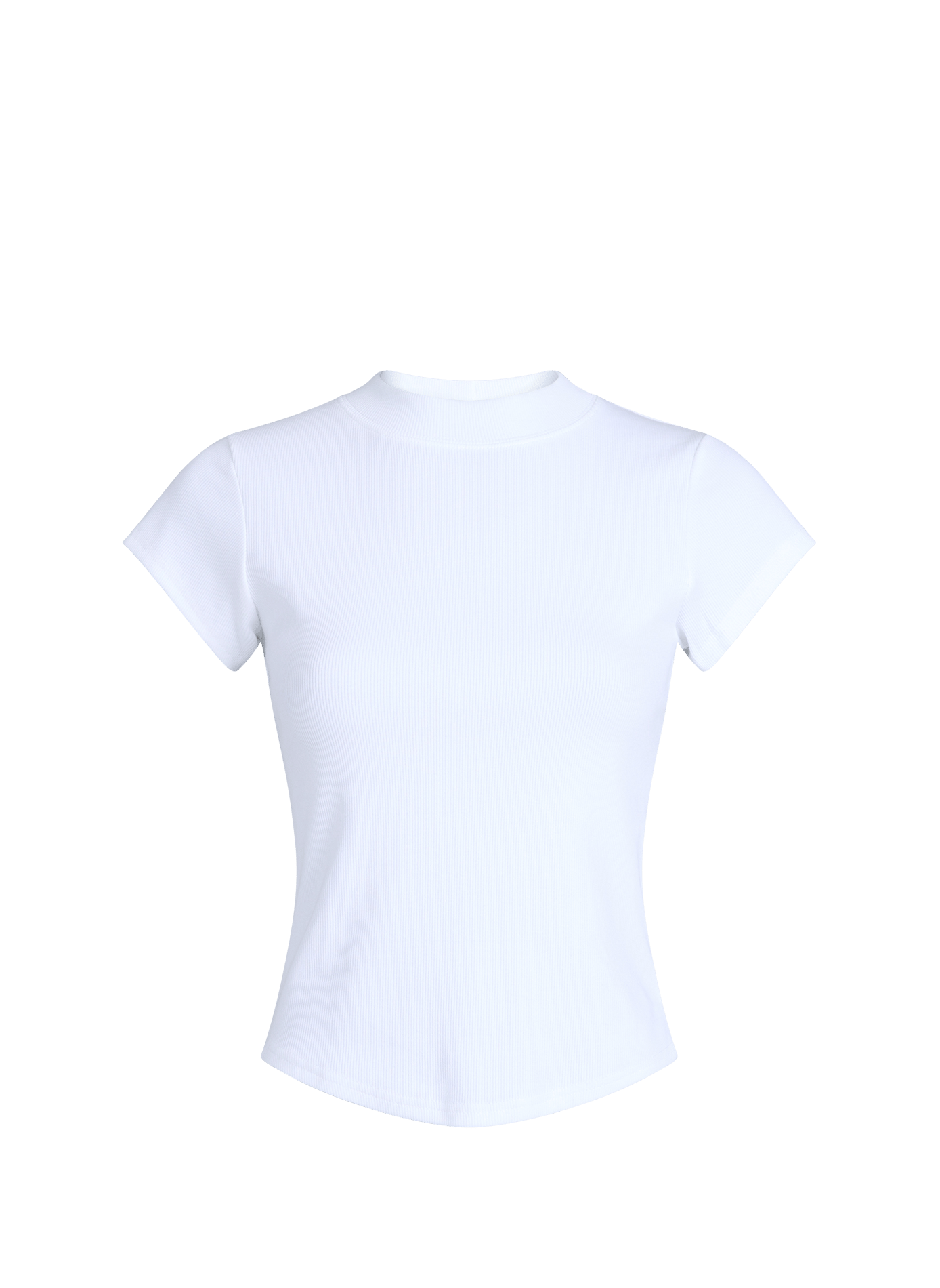 Cotton-blend round-neck T-shirt TOPSHOP White