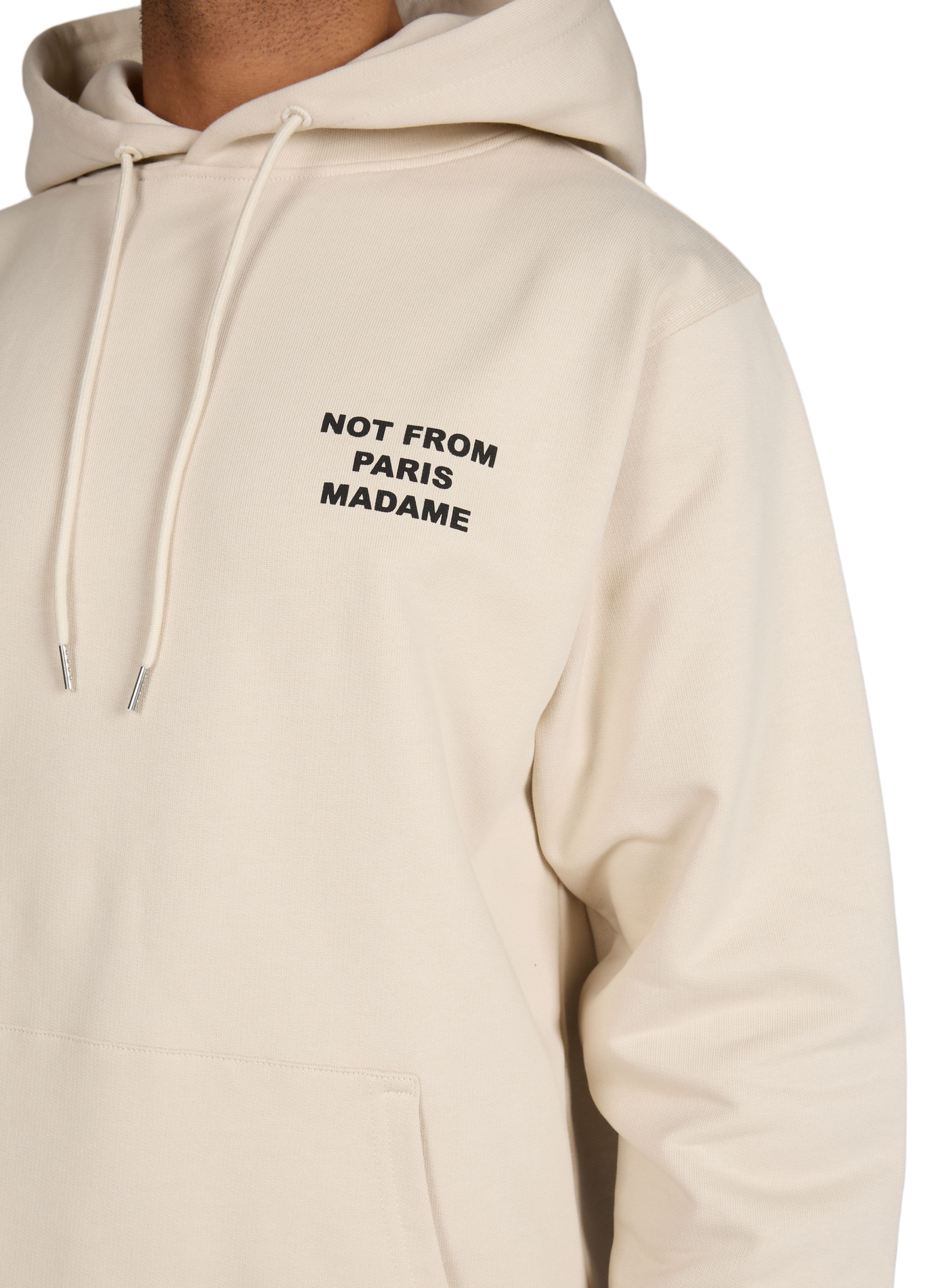 Sweat à capuche en coton DROLE DE MONSIEUR Beige