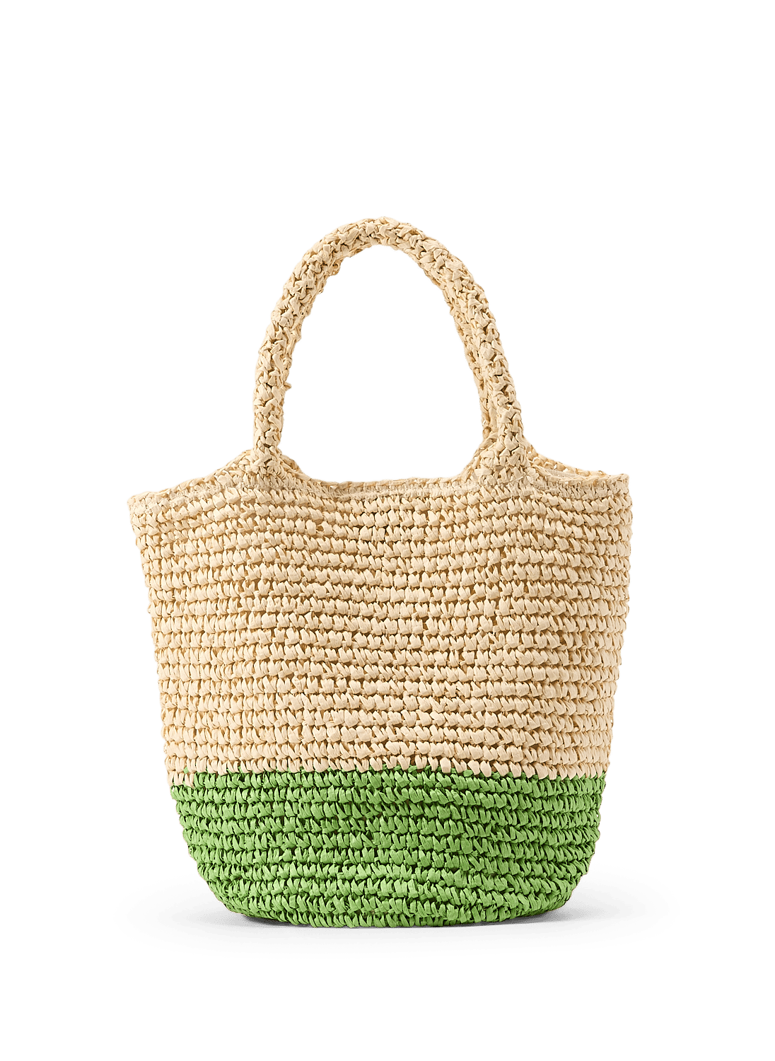 Woven paper straw bucket bag AU PRINTEMPS PARIS Green
