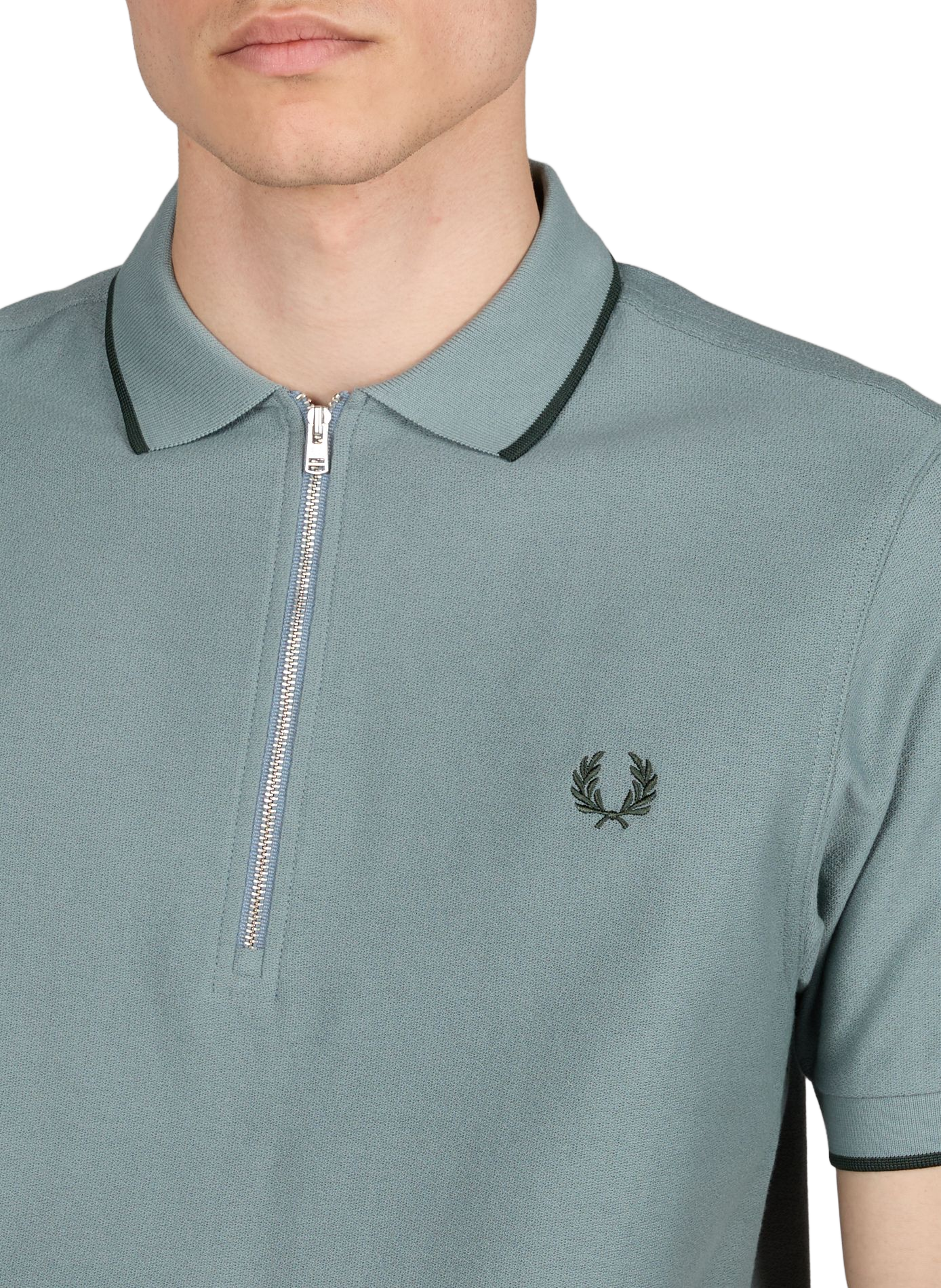 Polo a maniche corte in piqué di crepe FRED PERRY Blu