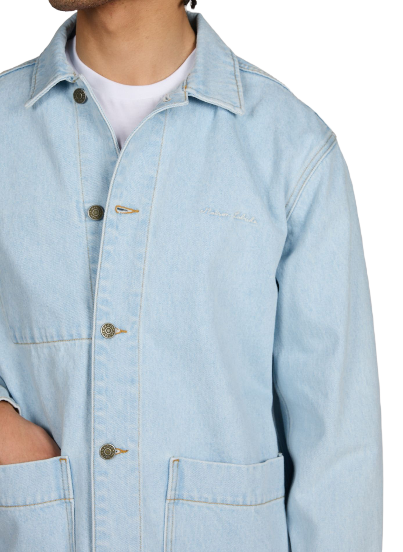 Sebasto cotton denim jacket MAISON LABICHE Blue