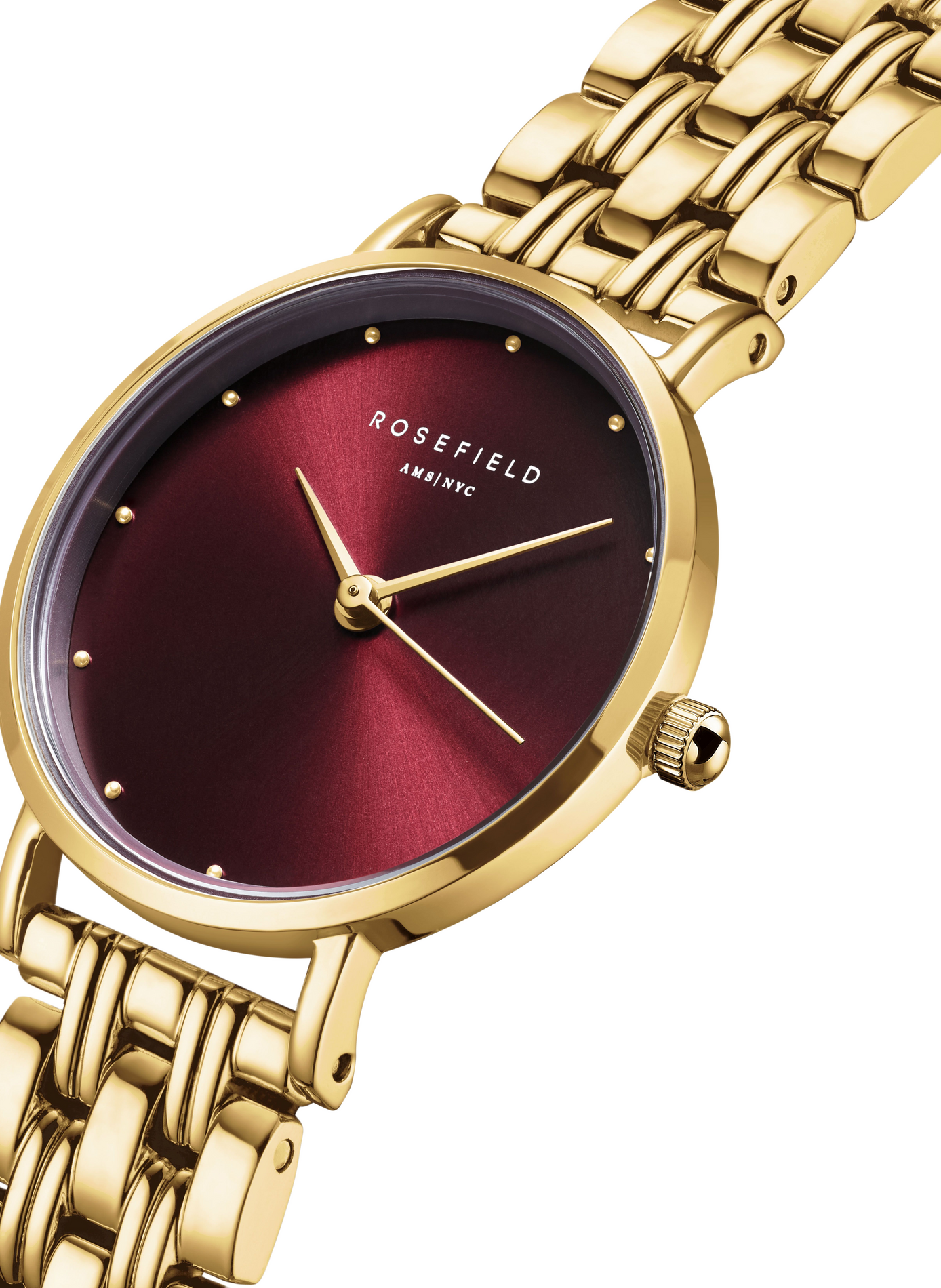 Montre analogique Small Edit en acier inoxydable ROSEFIELD Prune