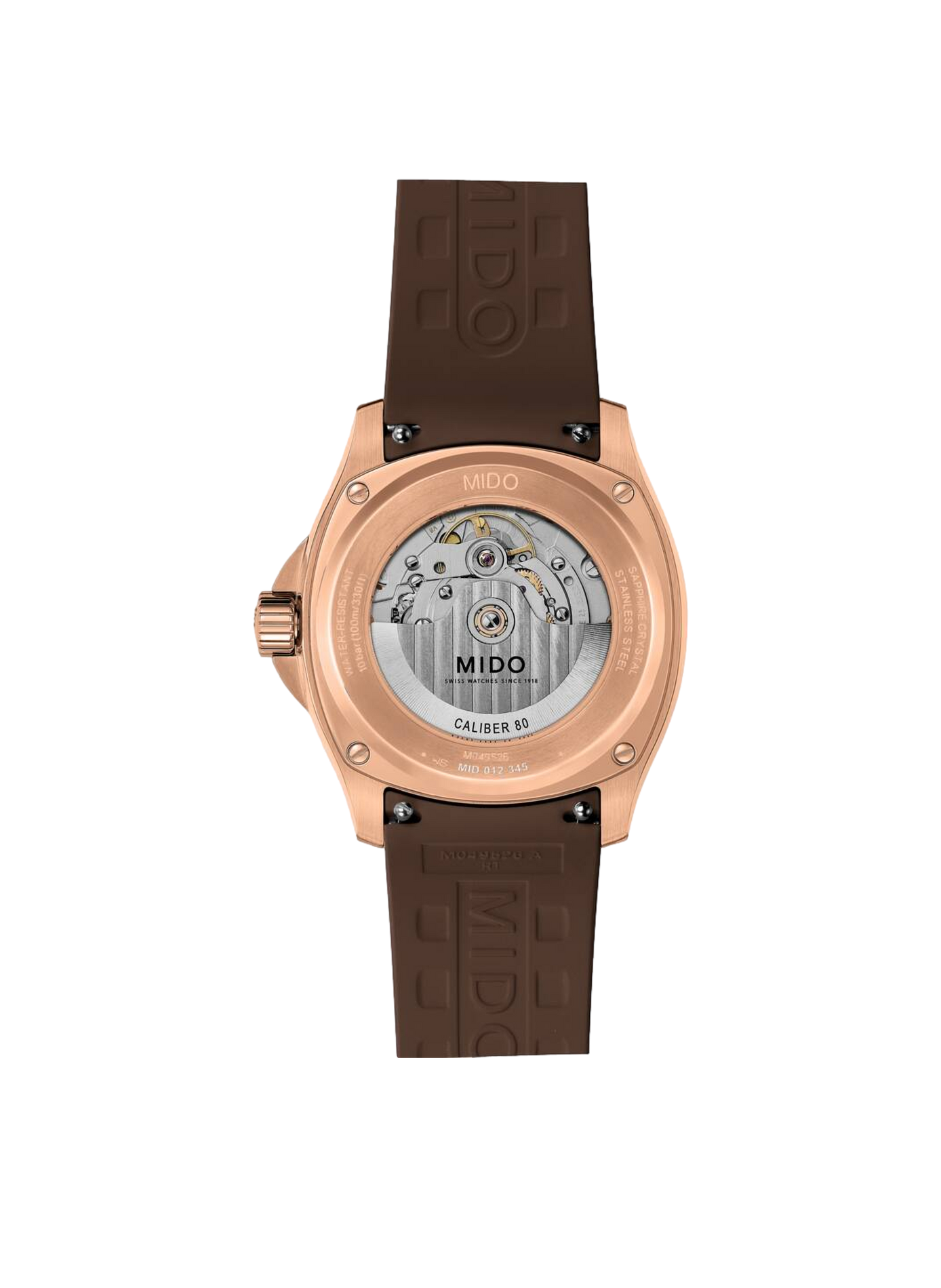 Montre Multifort TV Big Date en acier inoxydable MIDO Marron