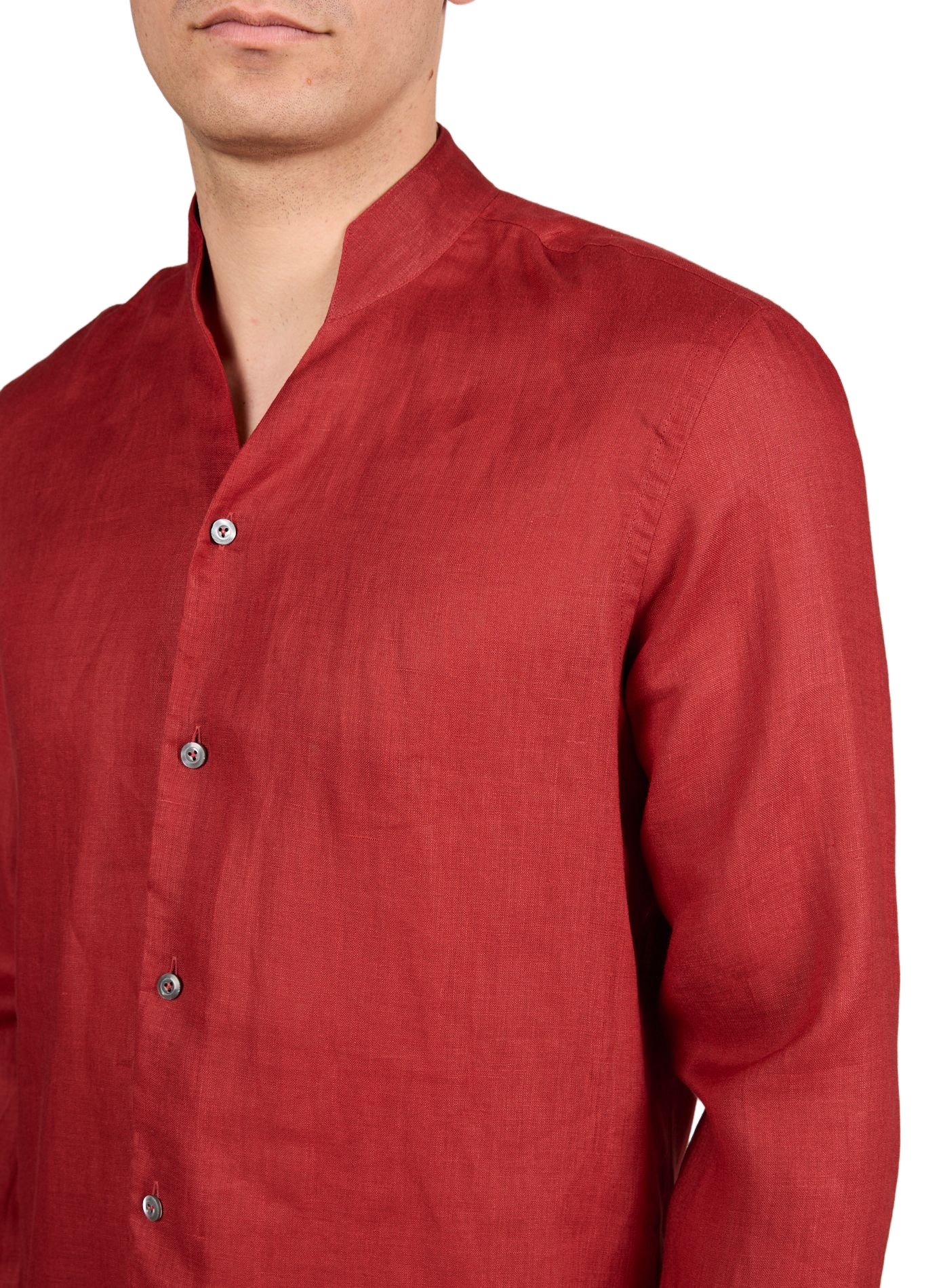 Chemise droite en lin VAN LAACK Rouge