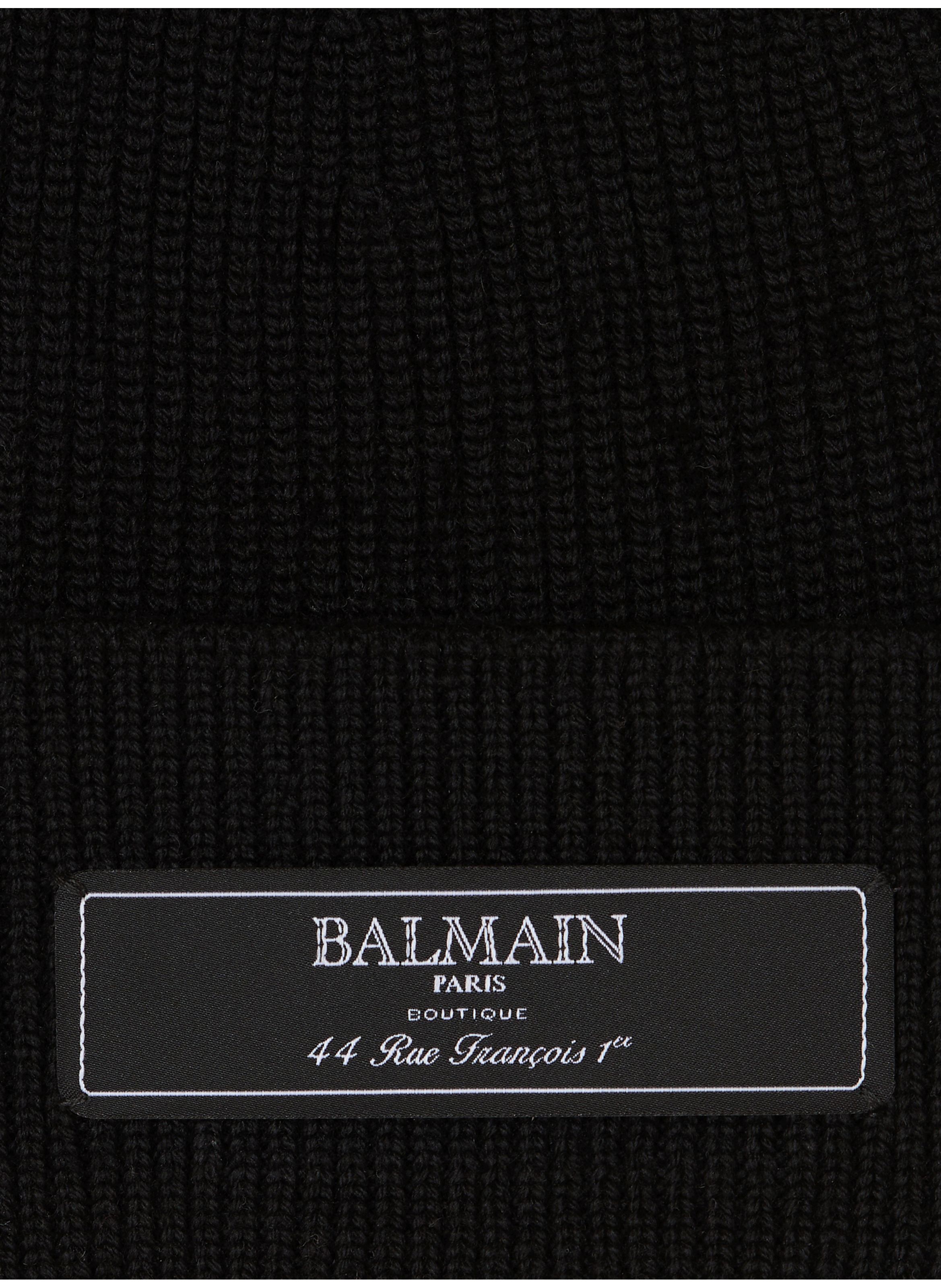 Bonnet balmain paris en laine BALMAIN Noir