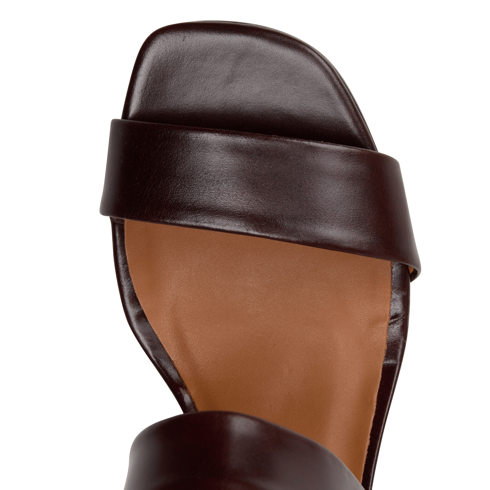 Sandales à talon en cuir n°624 RIVECOUR Marron